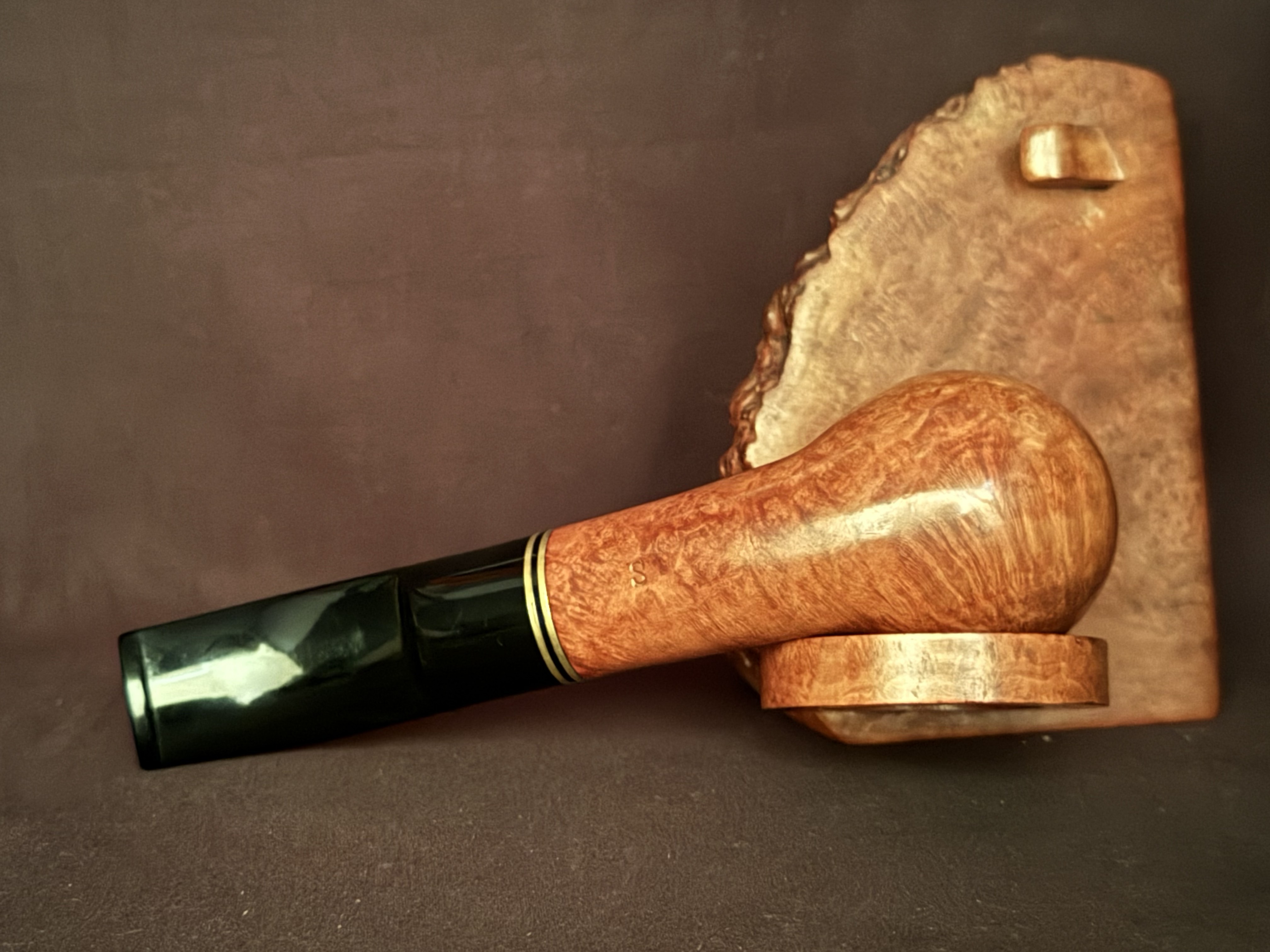 Lorenzo Smooth Bent Billiard Oval Shank 9mm Filter Estate Pipe 4