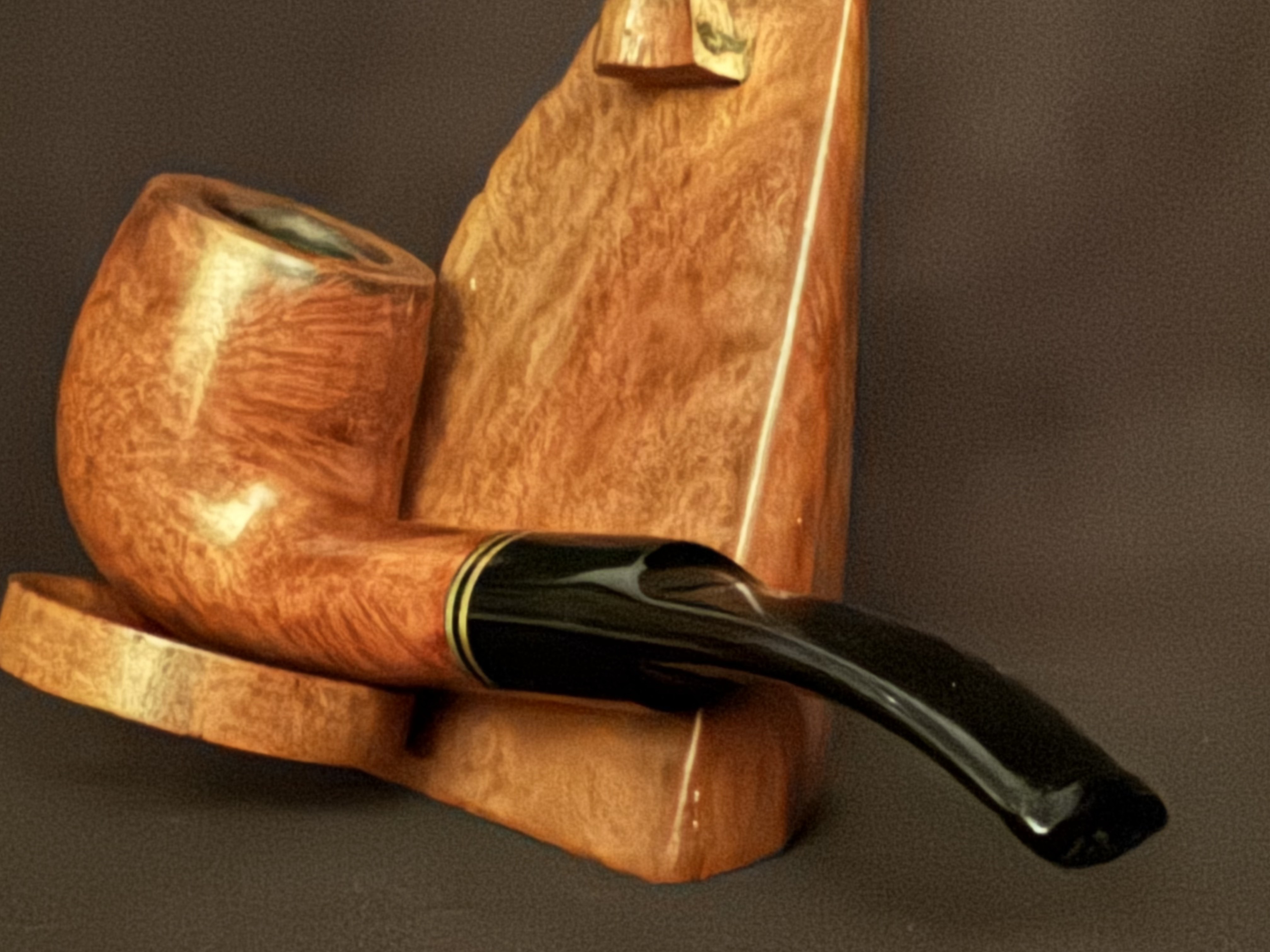 Lorenzo Smooth Bent Billiard Oval Shank 9mm Filter Estate Pipe 6