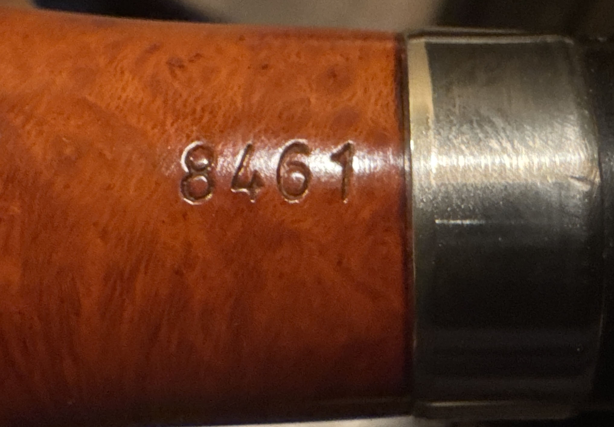 Smooth Bent Tomato 9mm Filter Metal Band Estate Pipe 13
