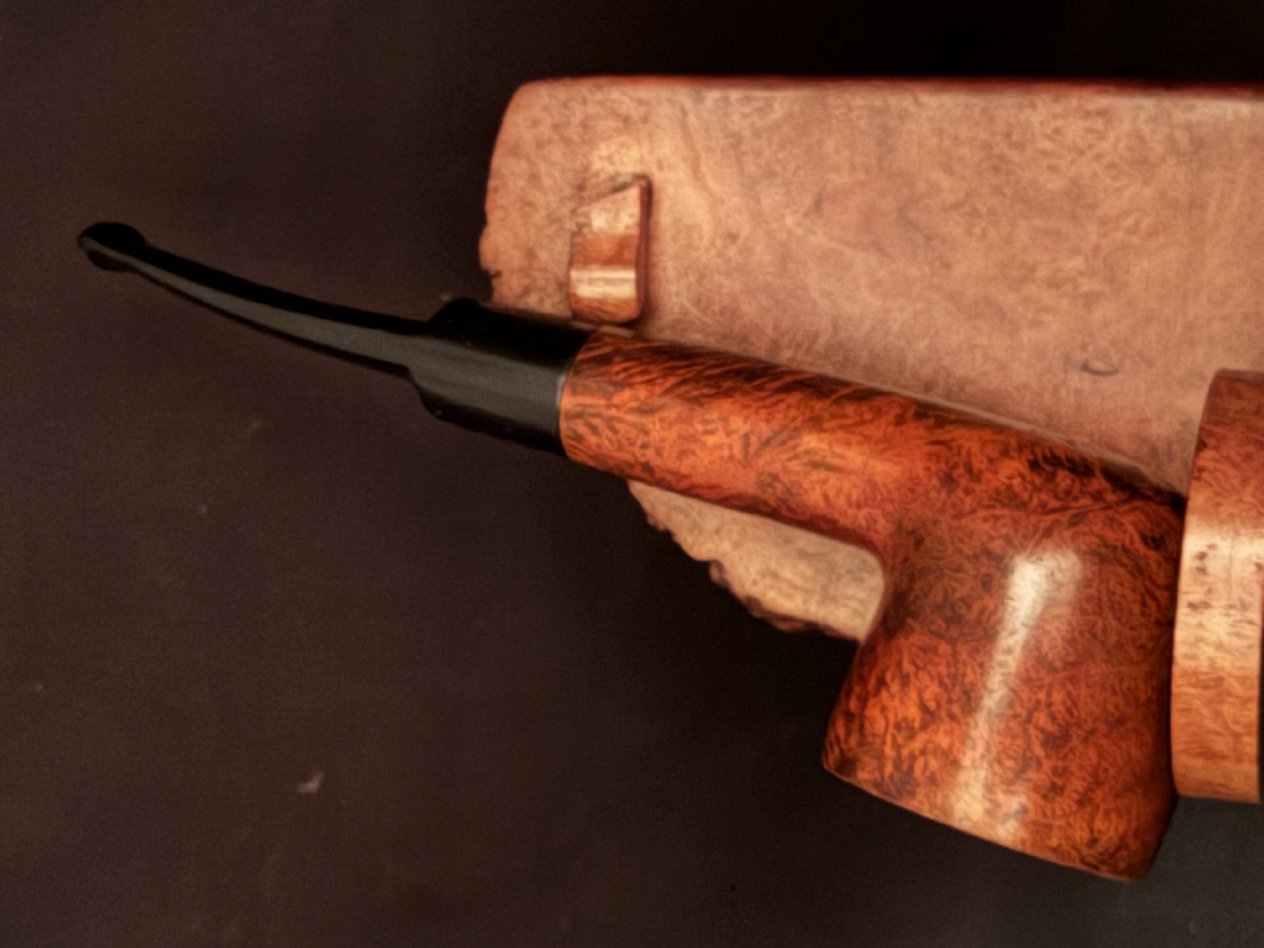 Lorenzo Masala Pot Estate Pipe - Smooth Briar, Oval Shank, Vulcanite Saddle Stem, 9mm Filter, Fishtail Mouthpiece
