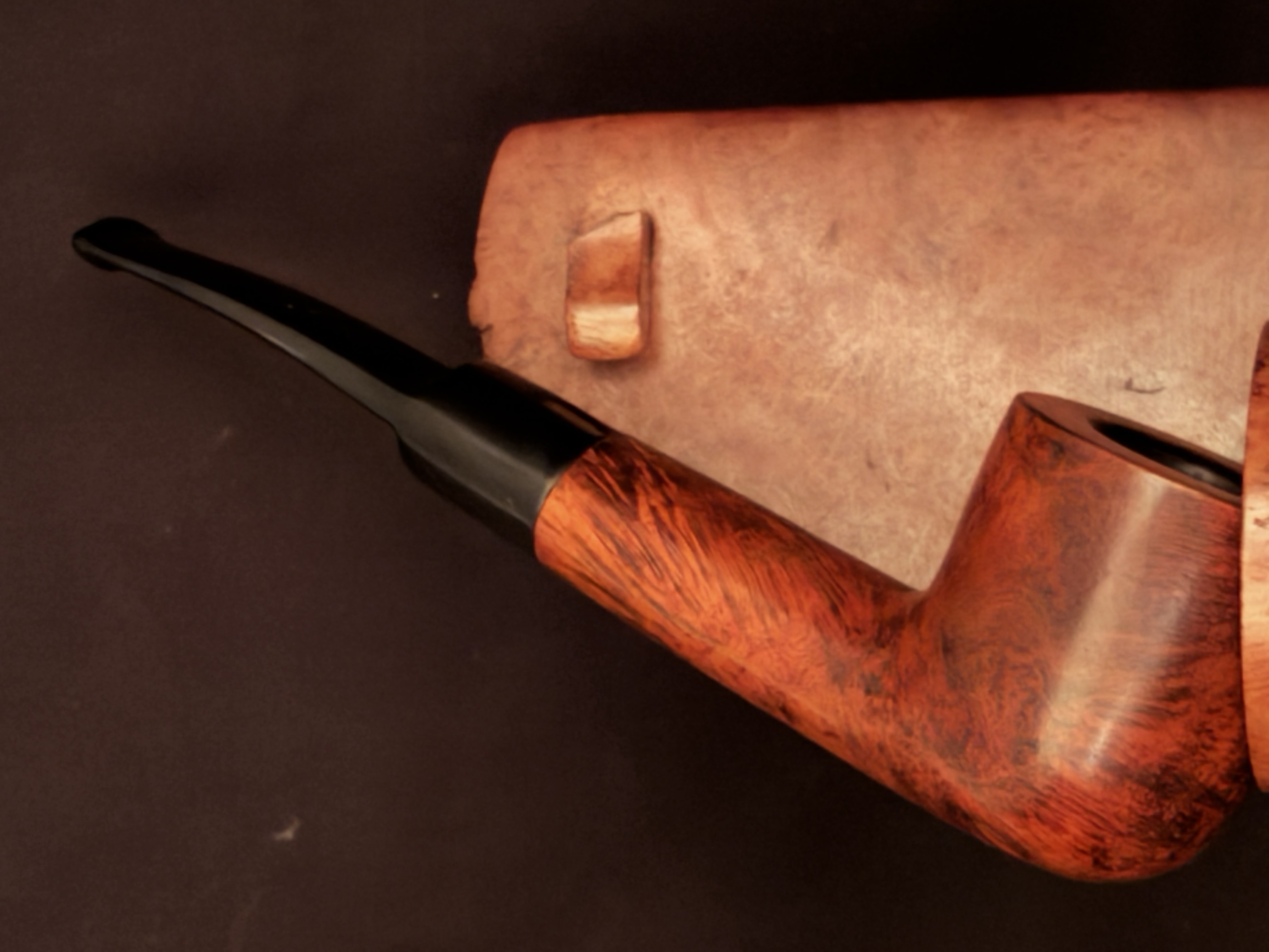 Lorenzo Masala Pot Estate Pipe - Smooth Briar, Oval Shank, Vulcanite Saddle Stem, 9mm Filter, Fishtail Mouthpiece 2