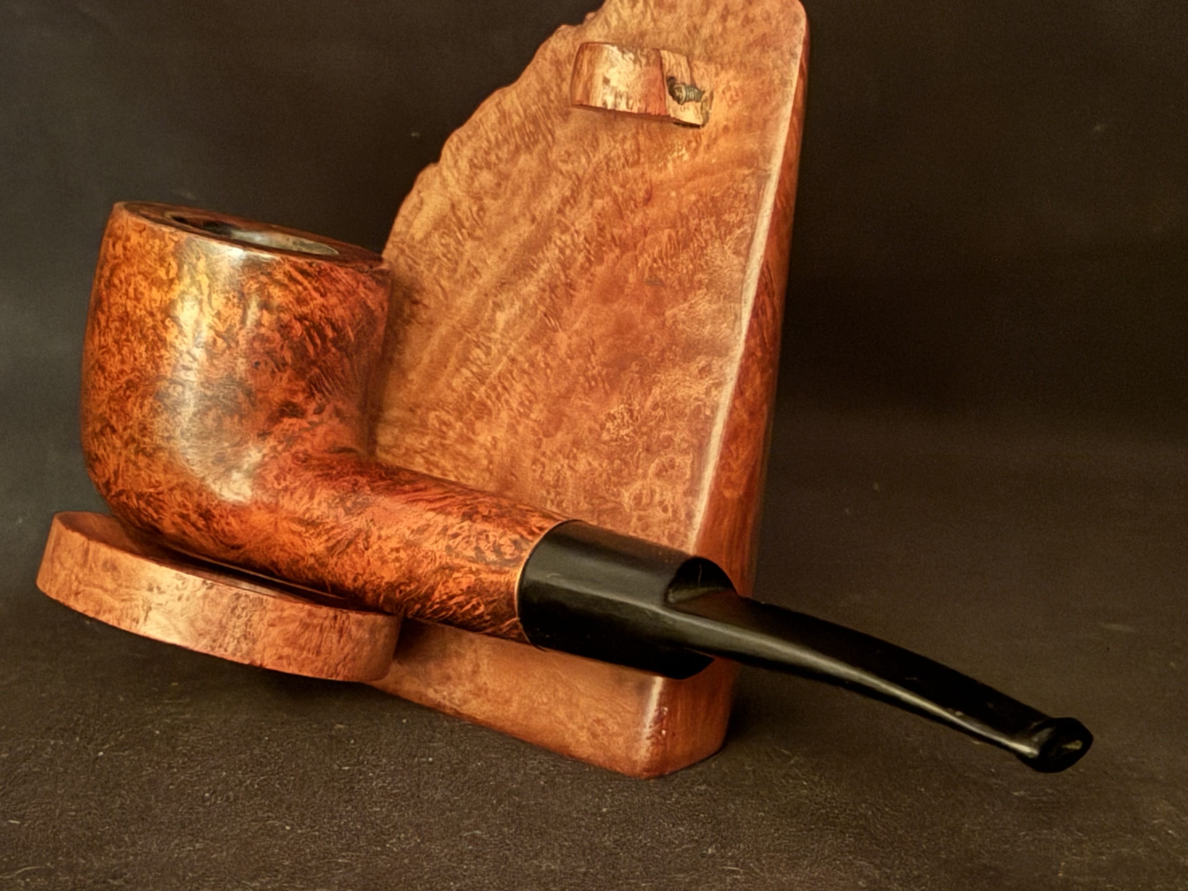 Lorenzo Masala Pot Estate Pipe - Smooth Briar, Oval Shank, Vulcanite Saddle Stem, 9mm Filter, Fishtail Mouthpiece 8
