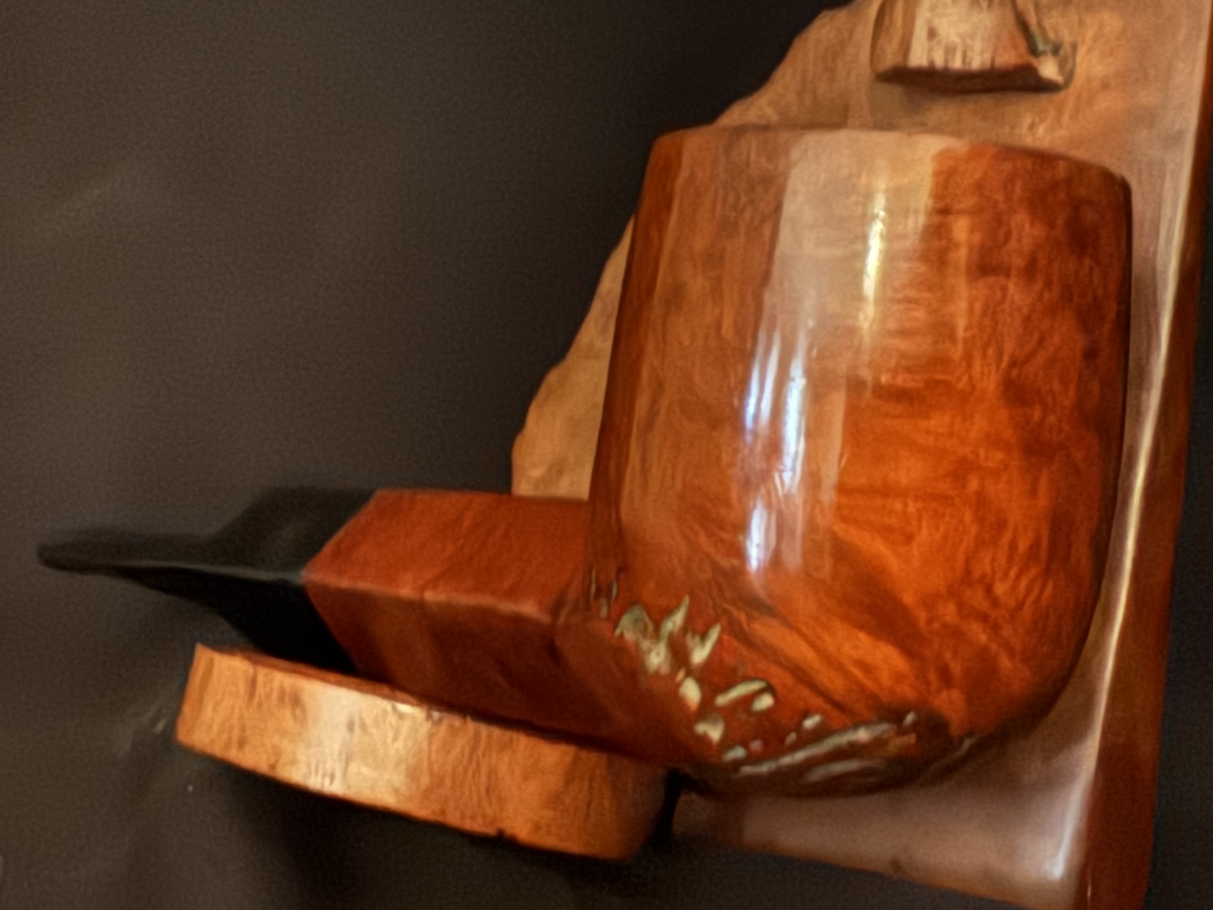 Spitfire by Lorenzo Smooth Straight Billiard Estate Pipe, Diamond Shank, Rustic Bowl Bottom, Vulcanite Saddle Stem, 9mm 8