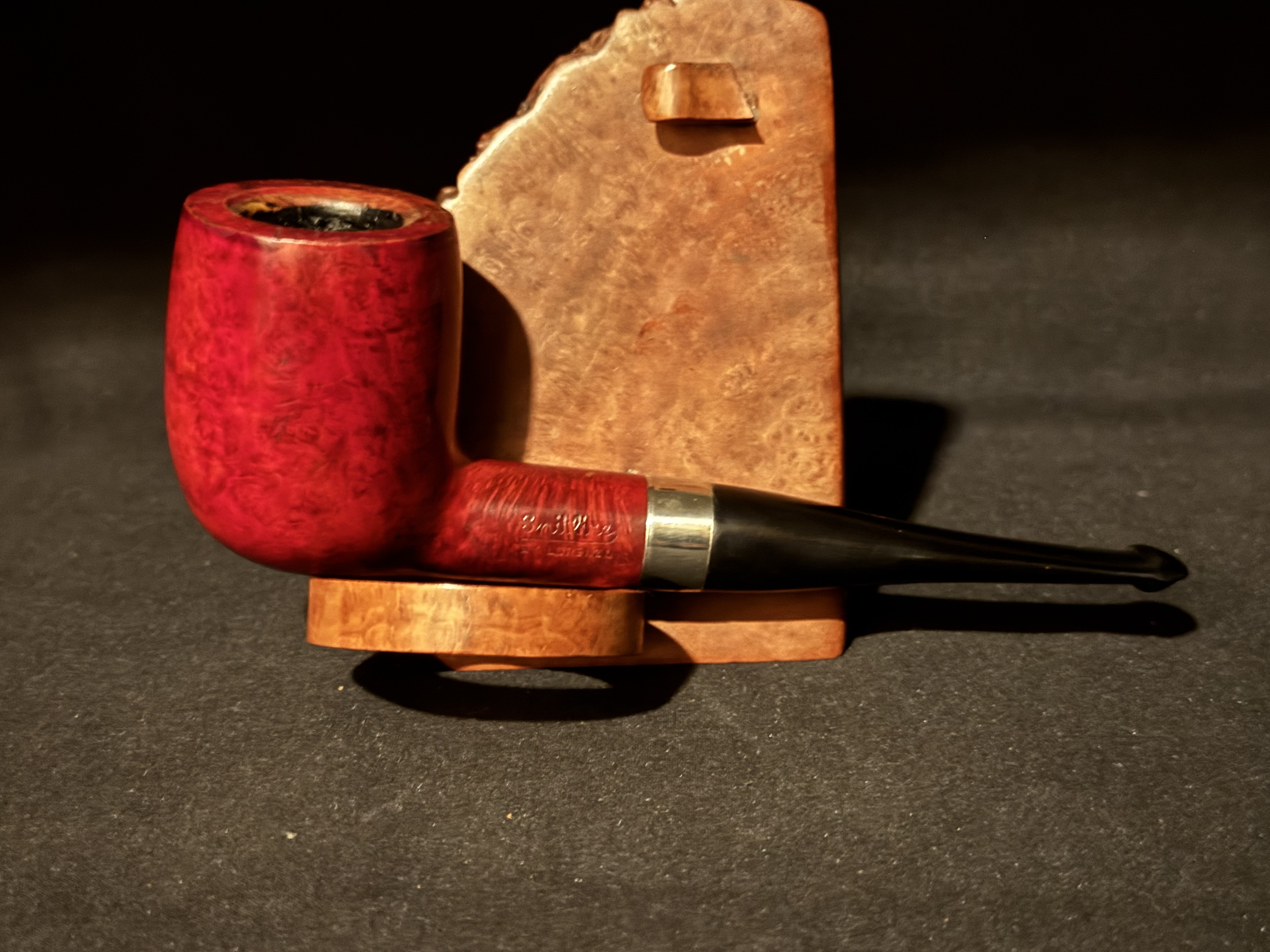 Lorenzo Spitfire Smooth Straight Billiard Vulcanite Stem Estate Pipe 1969-1990 3