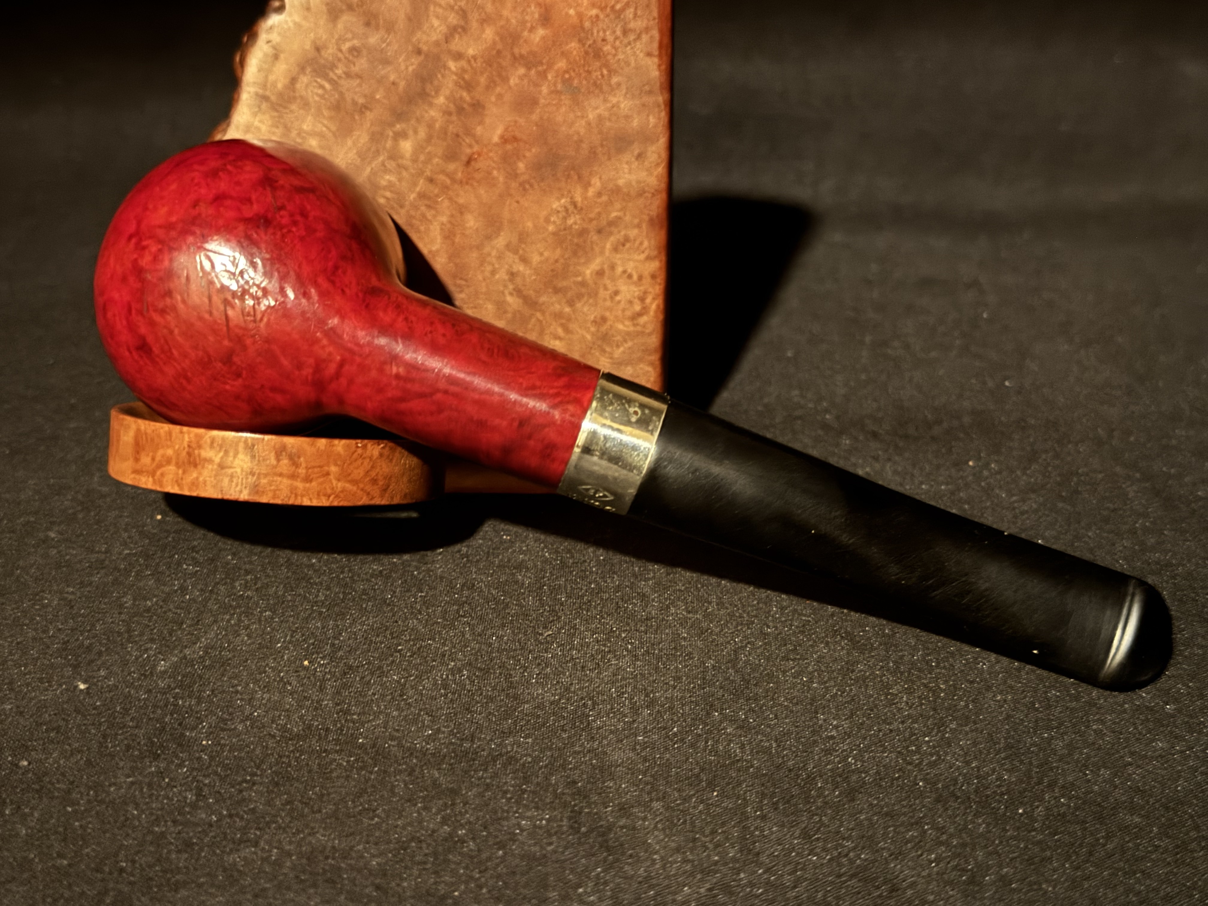 Lorenzo Spitfire Smooth Straight Billiard Vulcanite Stem Estate Pipe 1969-1990 6