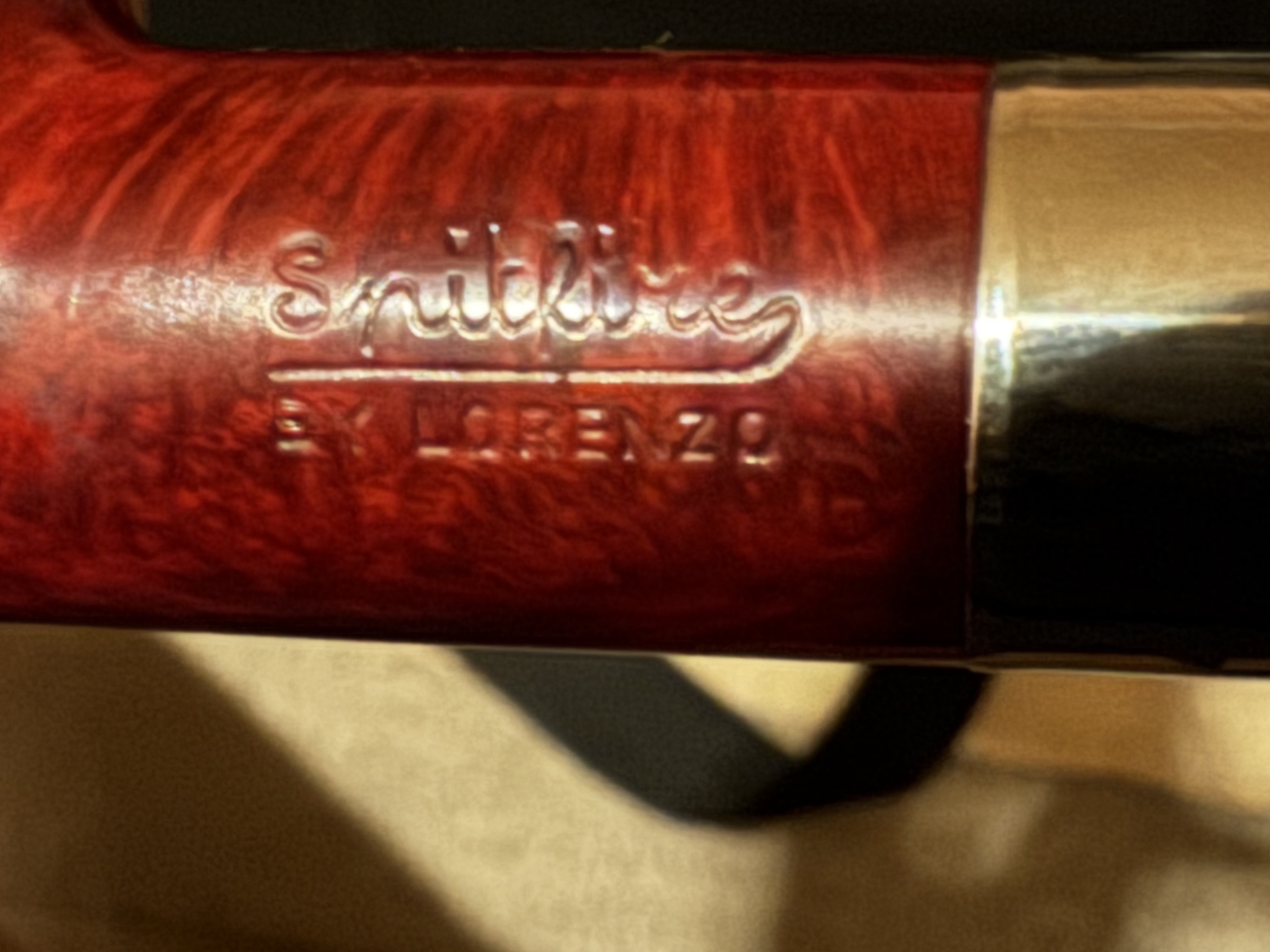 Lorenzo Spitfire Smooth Straight Billiard Vulcanite Stem Estate Pipe 1969-1990 9