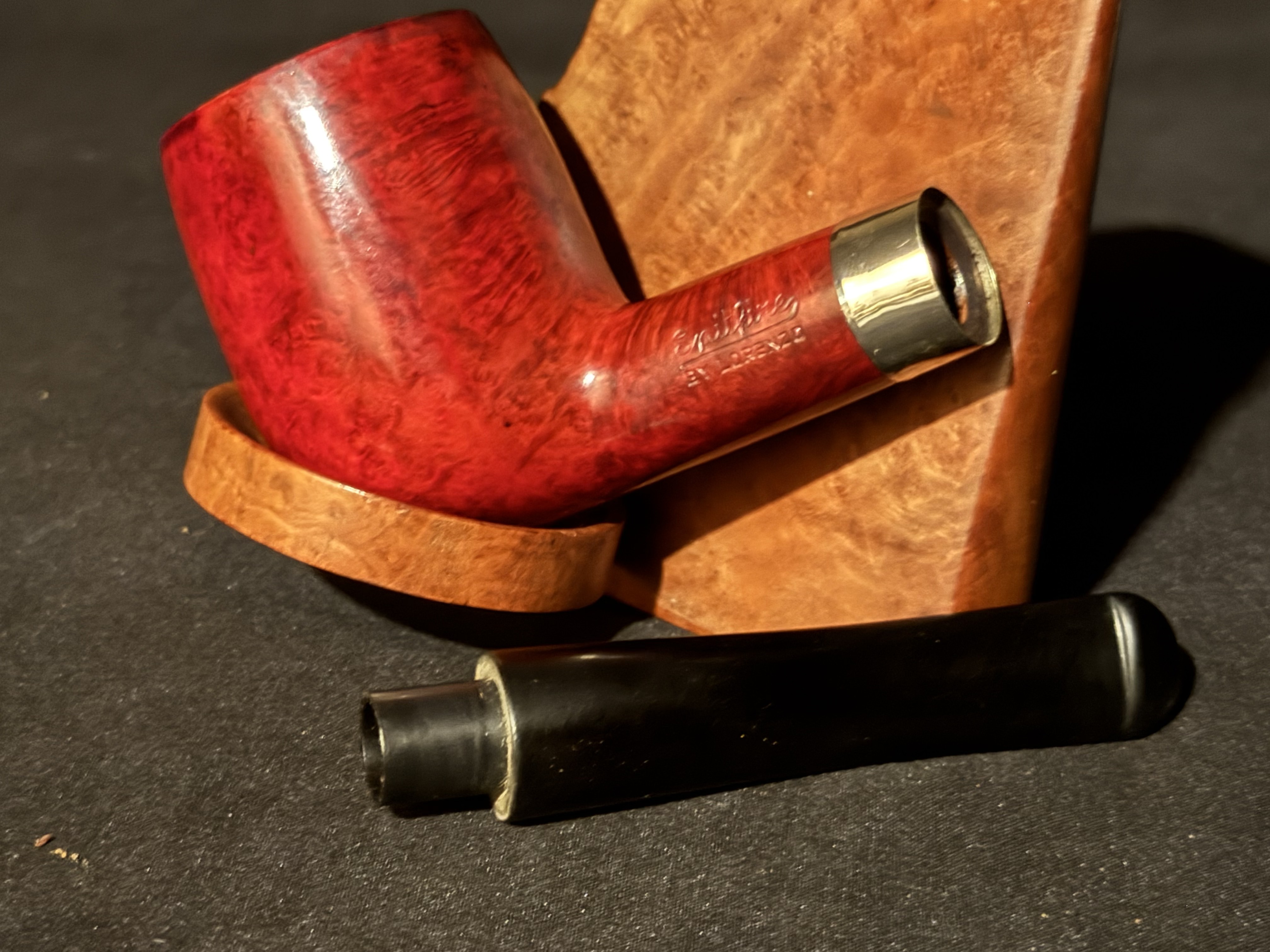 Lorenzo Spitfire Smooth Straight Billiard Vulcanite Stem Estate Pipe 1969-1990 13