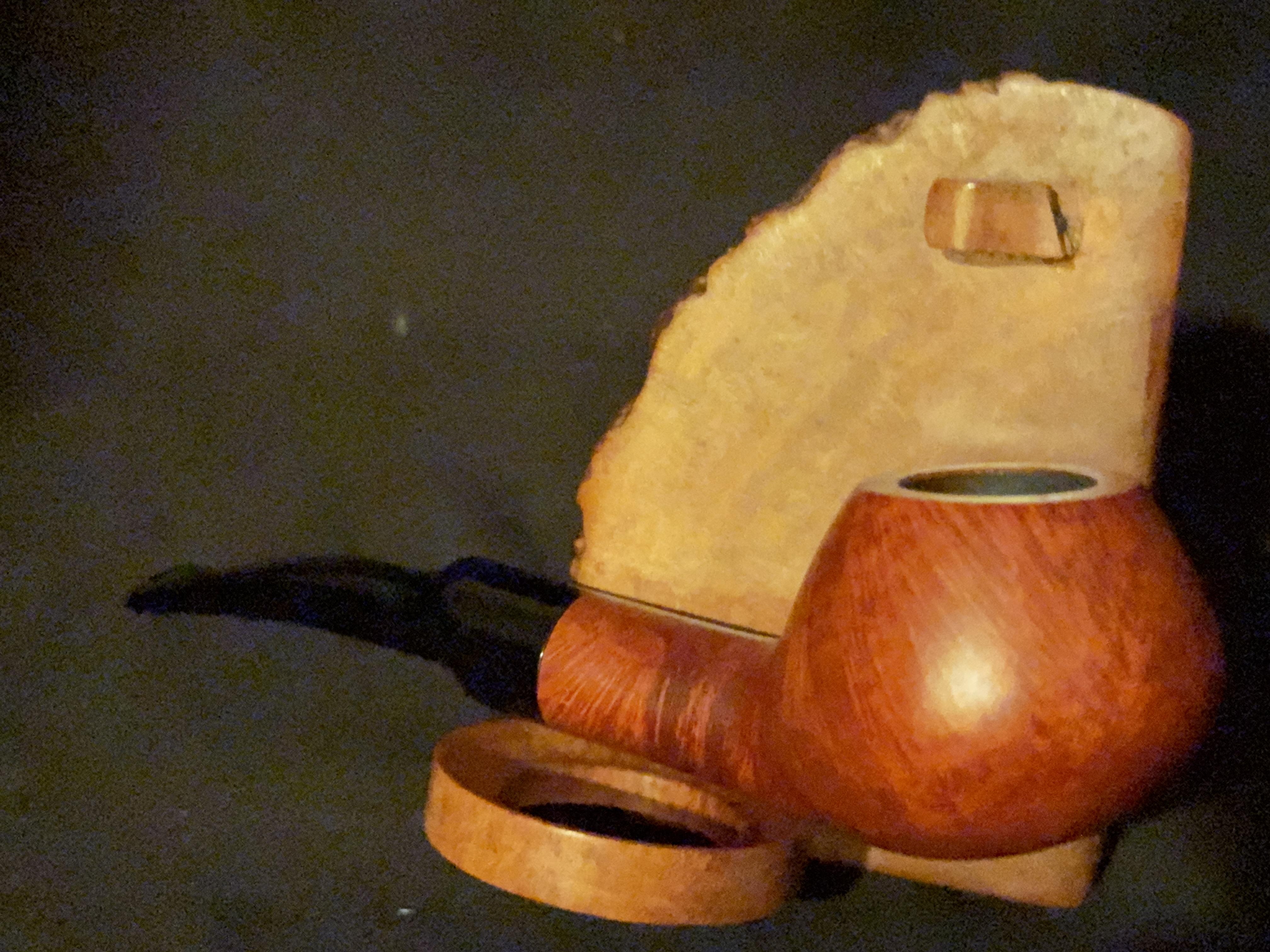 Machiavelli Bonzai Smooth Bent Apple Estate Pipe, Acrylic Saddle Stem 12