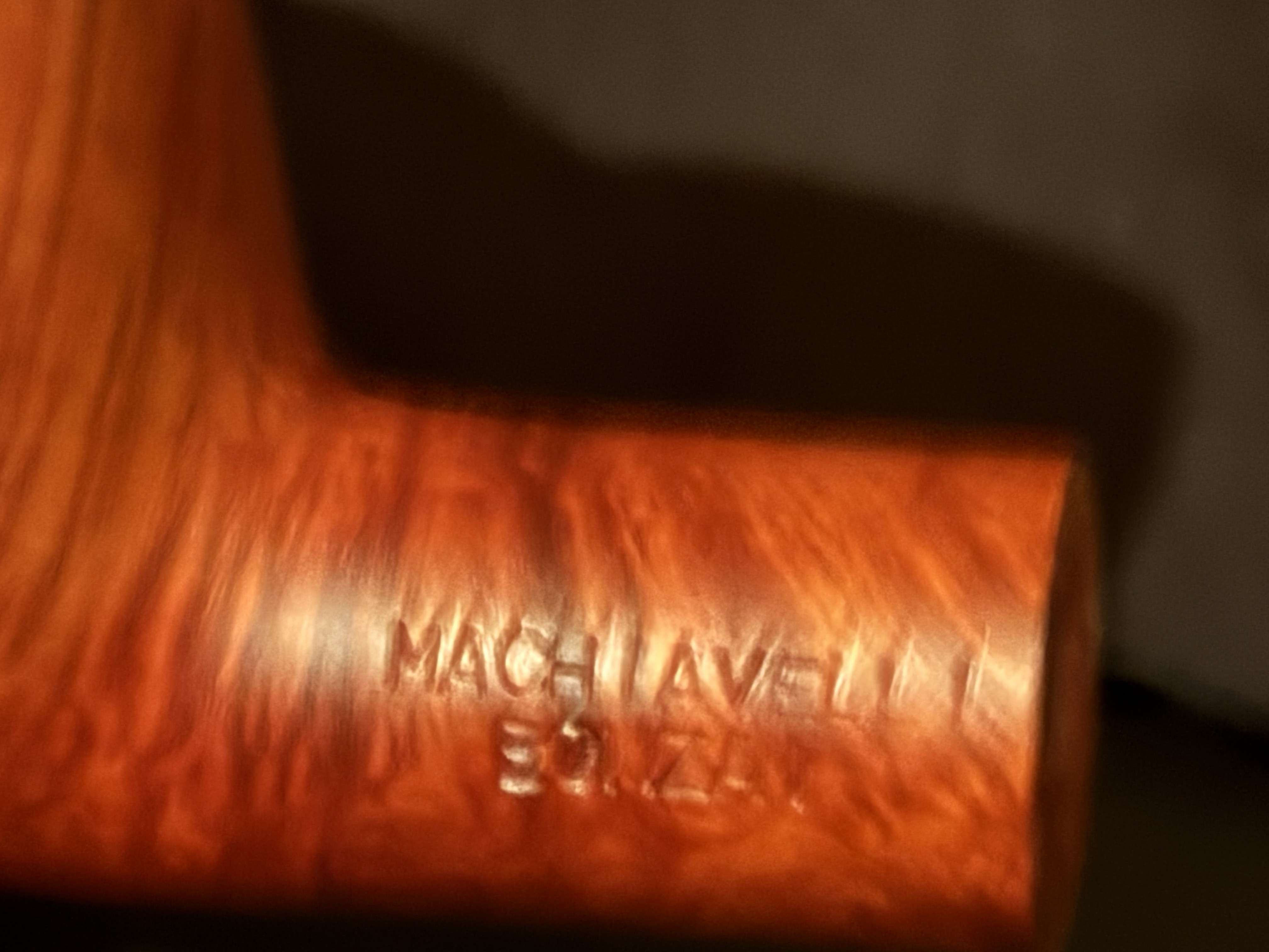 Machiavelli Bonzai Smooth Bent Apple Estate Pipe, Acrylic Saddle Stem 14