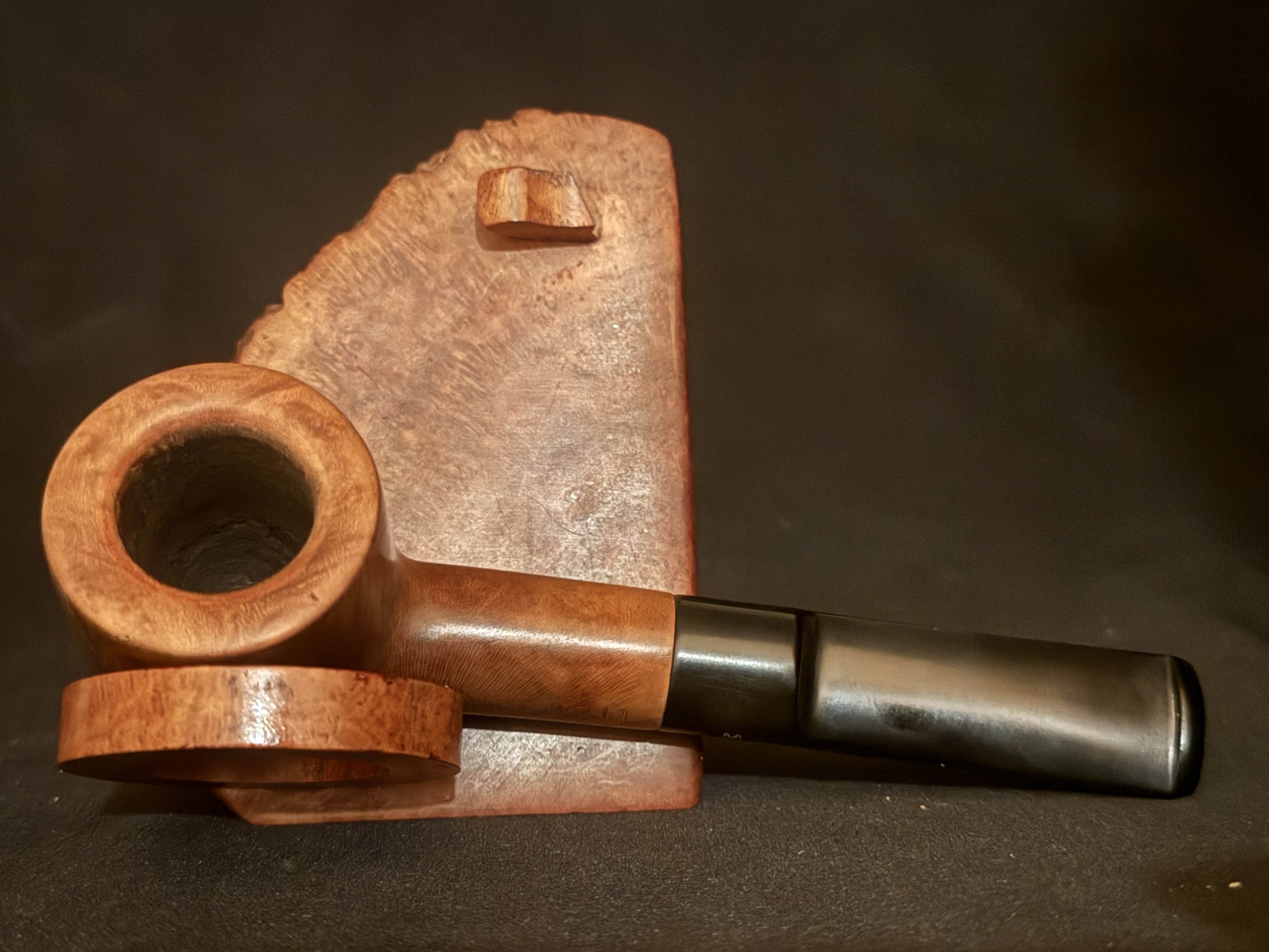 Machiavelli Smooth Straight Pot Pipe, Chubby Shank, Vulcanite Saddle Stem, 9mm 5