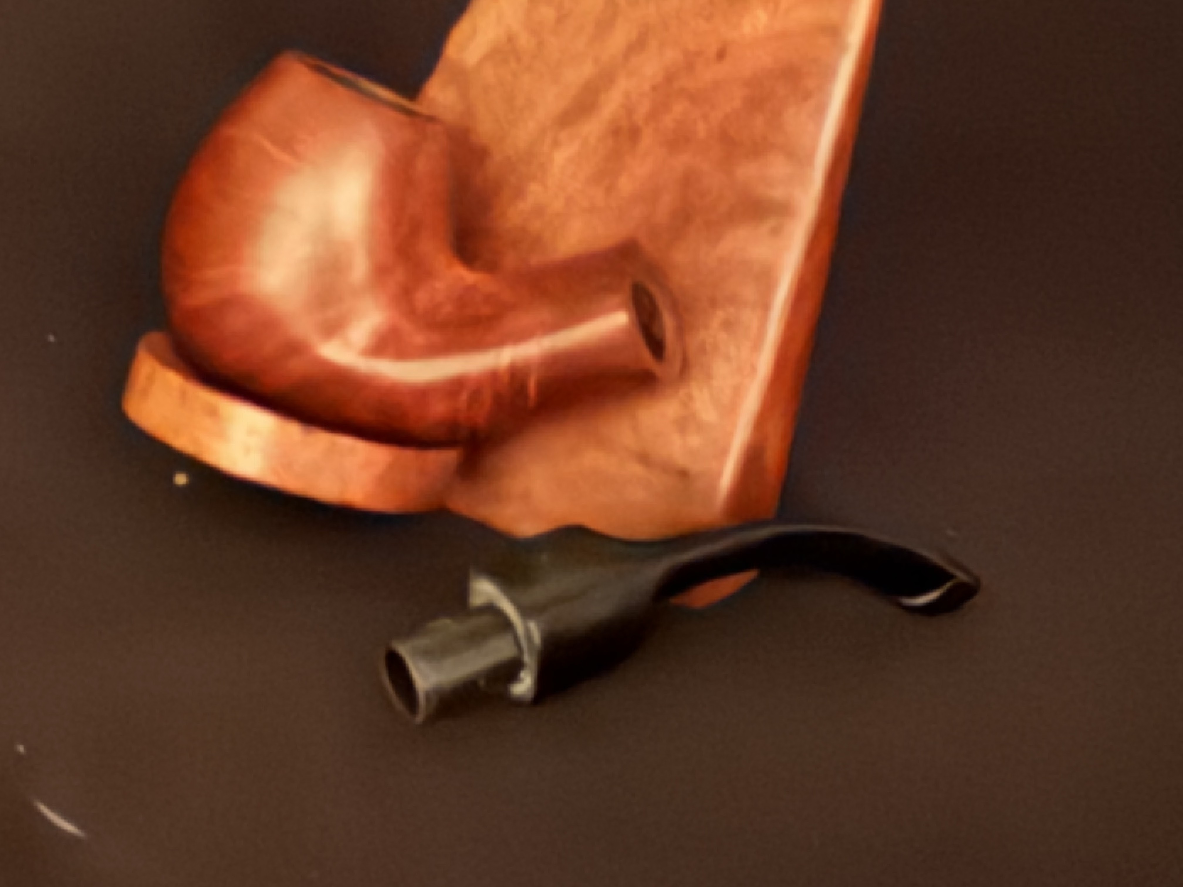 Machiavelli New York Smooth Bent Billiard Diamond-Shank Estate Pipe, 9mm Filter 3