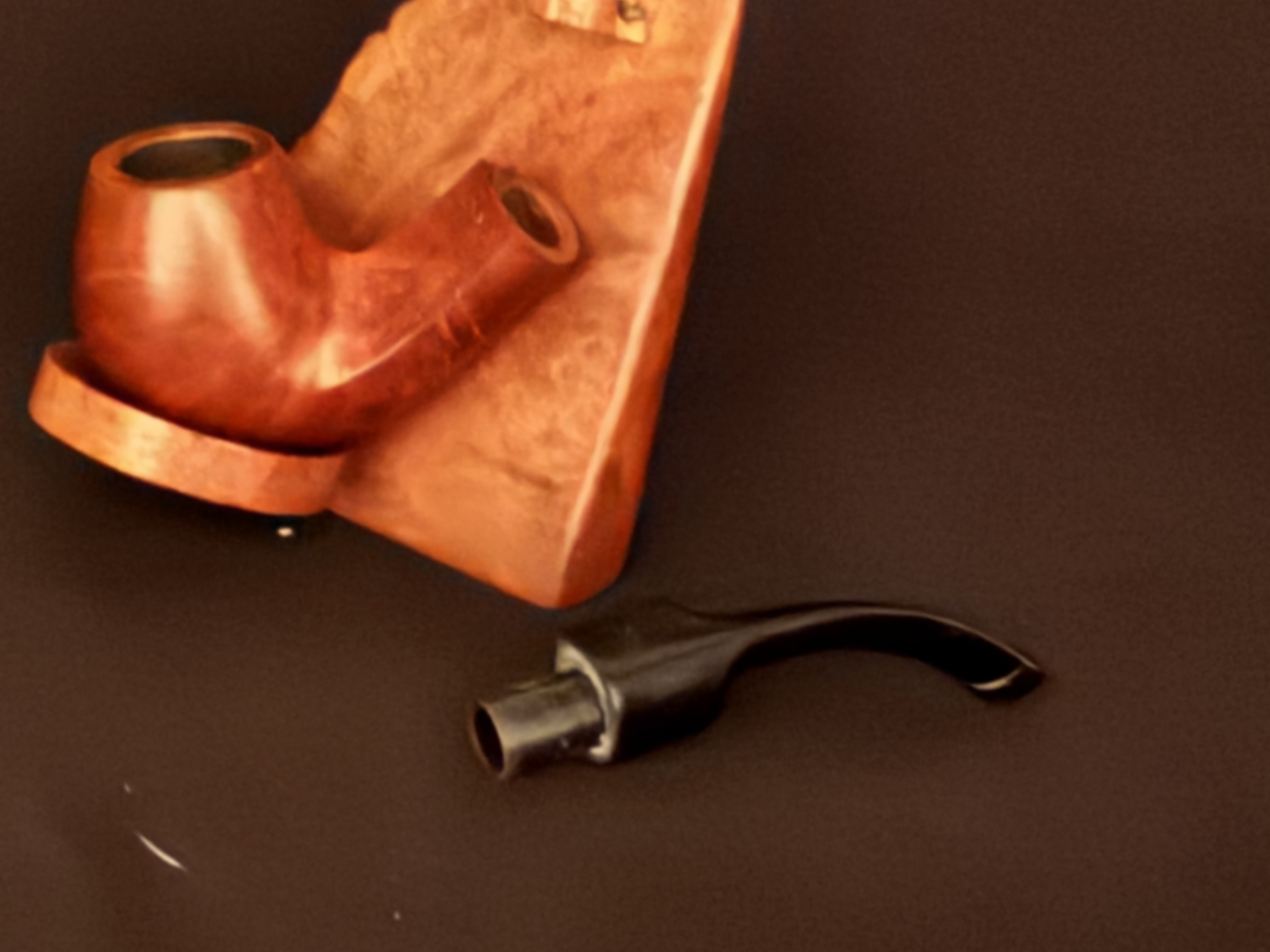 Machiavelli New York Smooth Bent Billiard Diamond-Shank Estate Pipe, 9mm Filter 4