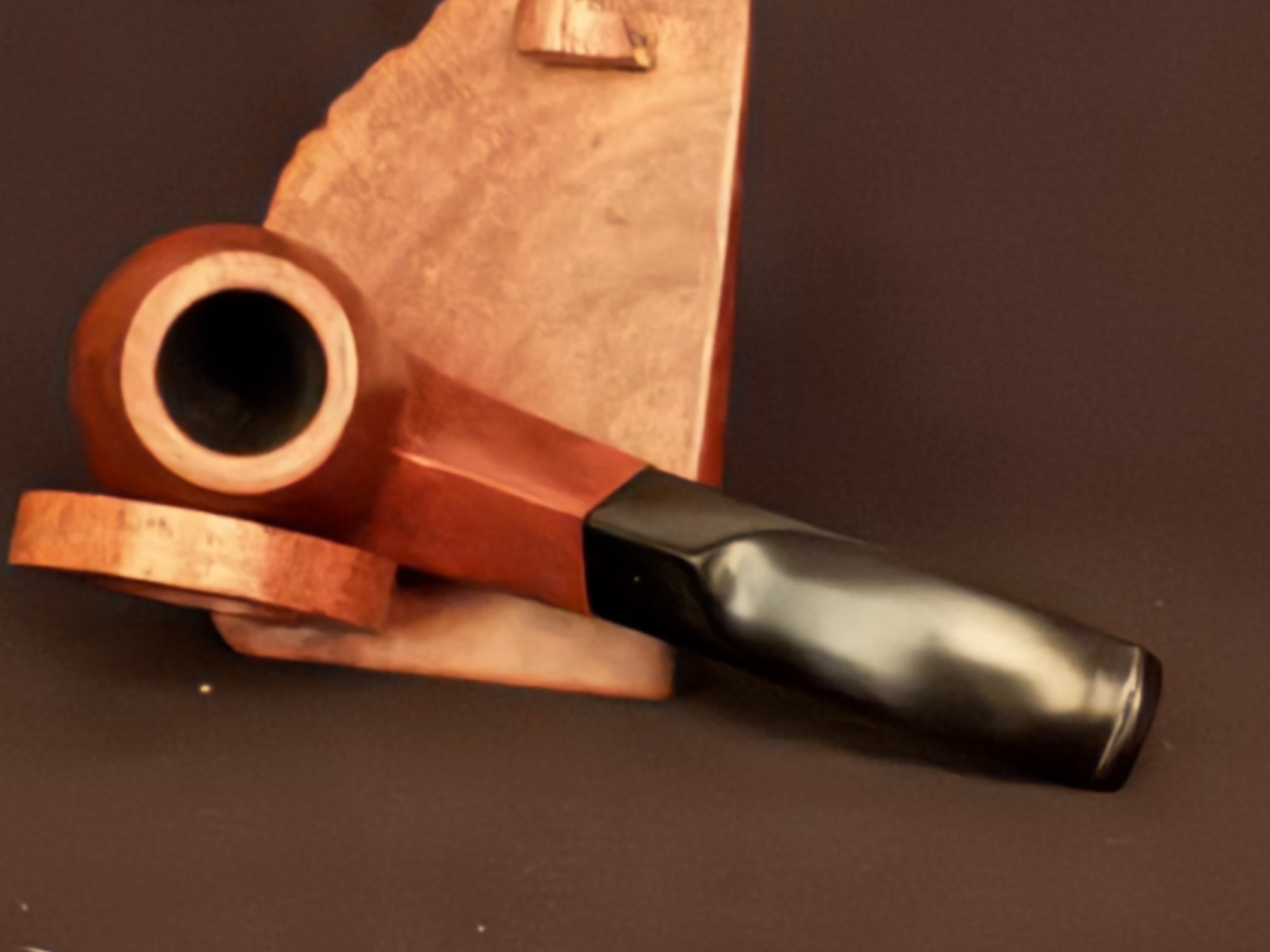 Machiavelli New York Smooth Bent Billiard Diamond-Shank Estate Pipe, 9mm Filter 6
