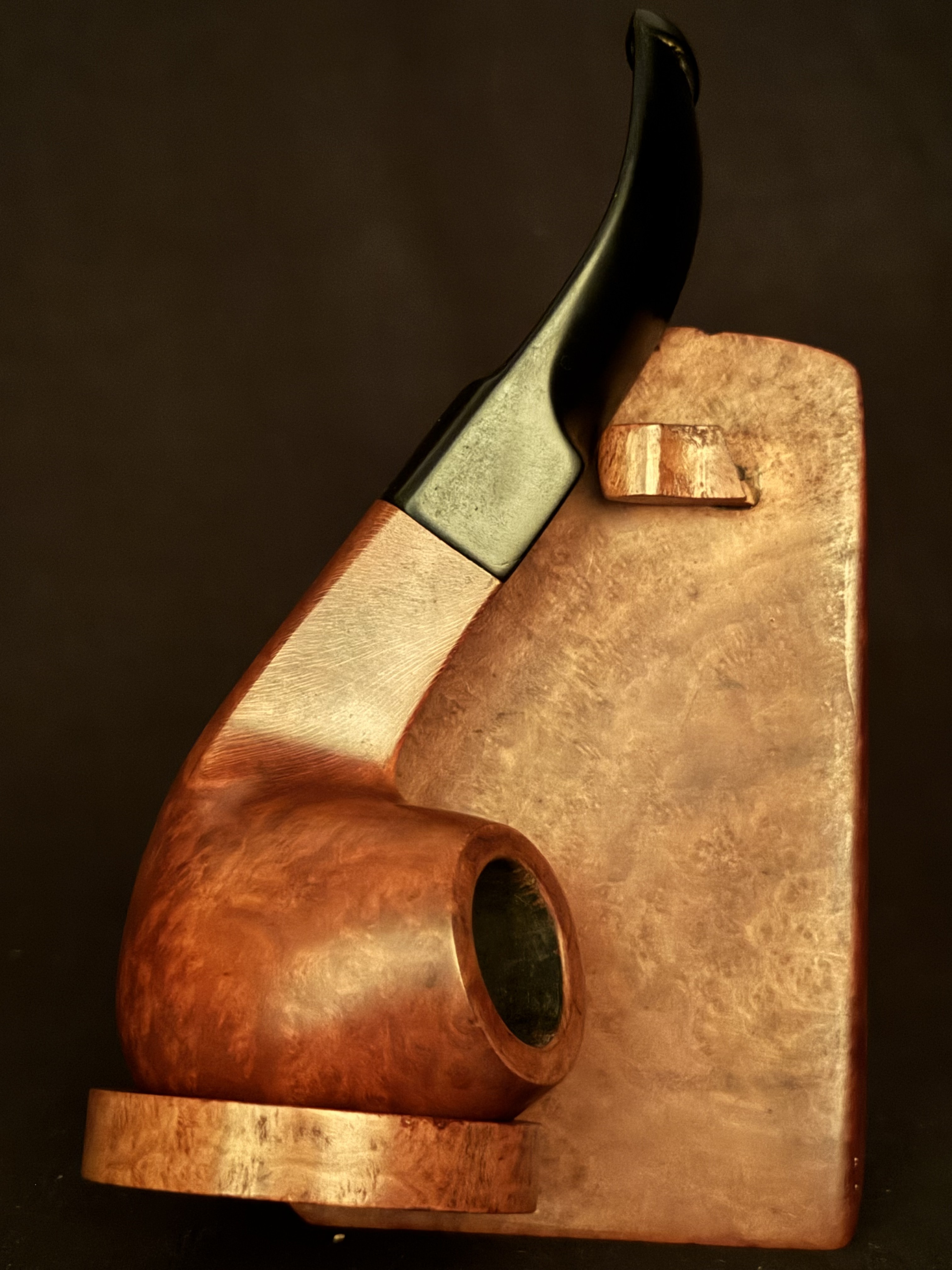 Machiavelli New York Smooth Bent Billiard Diamond-Shank Estate Pipe, 9mm Filter 11