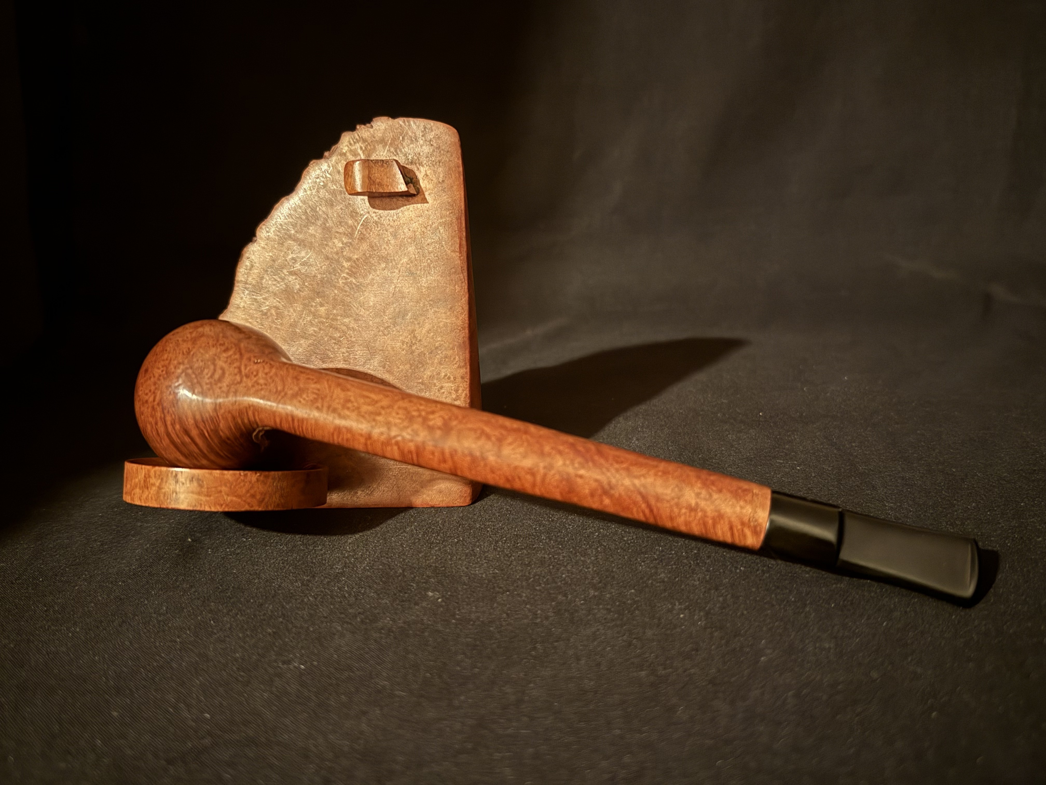 Manitoba St. Claude French Estate Lumberman Smooth Vulcanite Saddle Stem Pipe 6