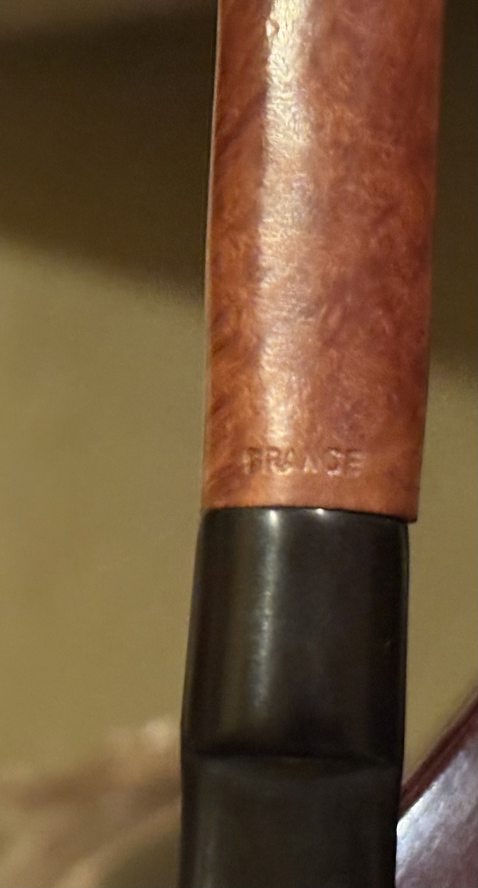 Manitoba St. Claude French Estate Lumberman Smooth Vulcanite Saddle Stem Pipe 8