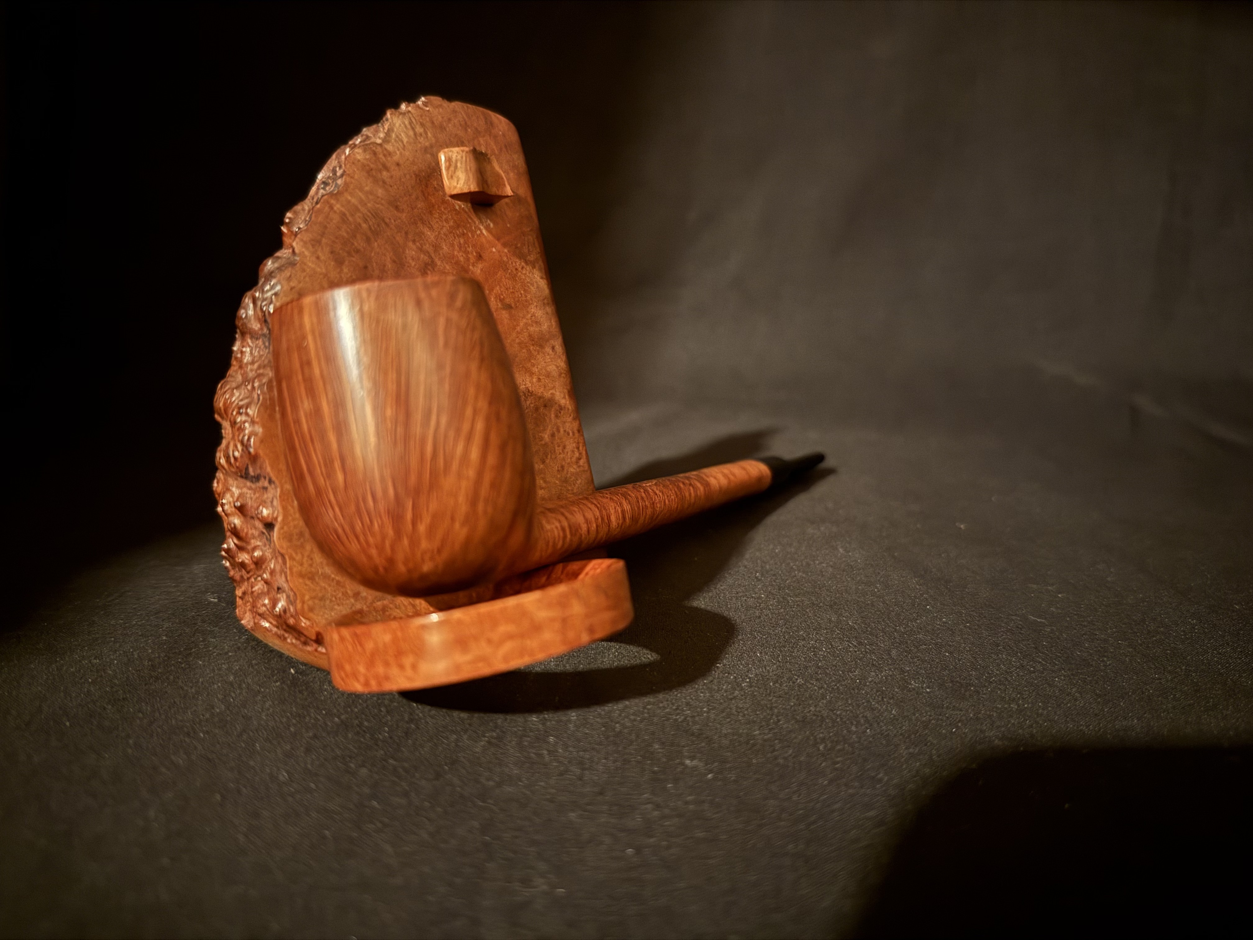 Manitoba St. Claude French Estate Lumberman Smooth Vulcanite Saddle Stem Pipe 9