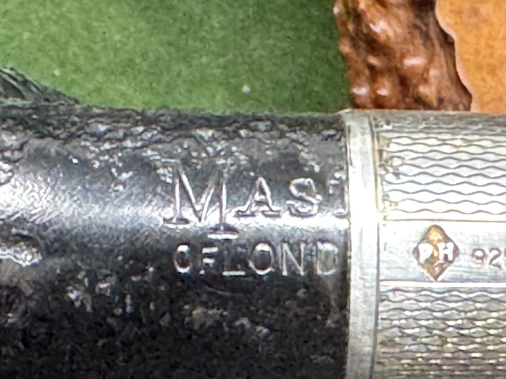 Masta of London Black Sandblast Bent Billiard Estate Pipe, Dunhill-Family Brand, Very Good Condition 8