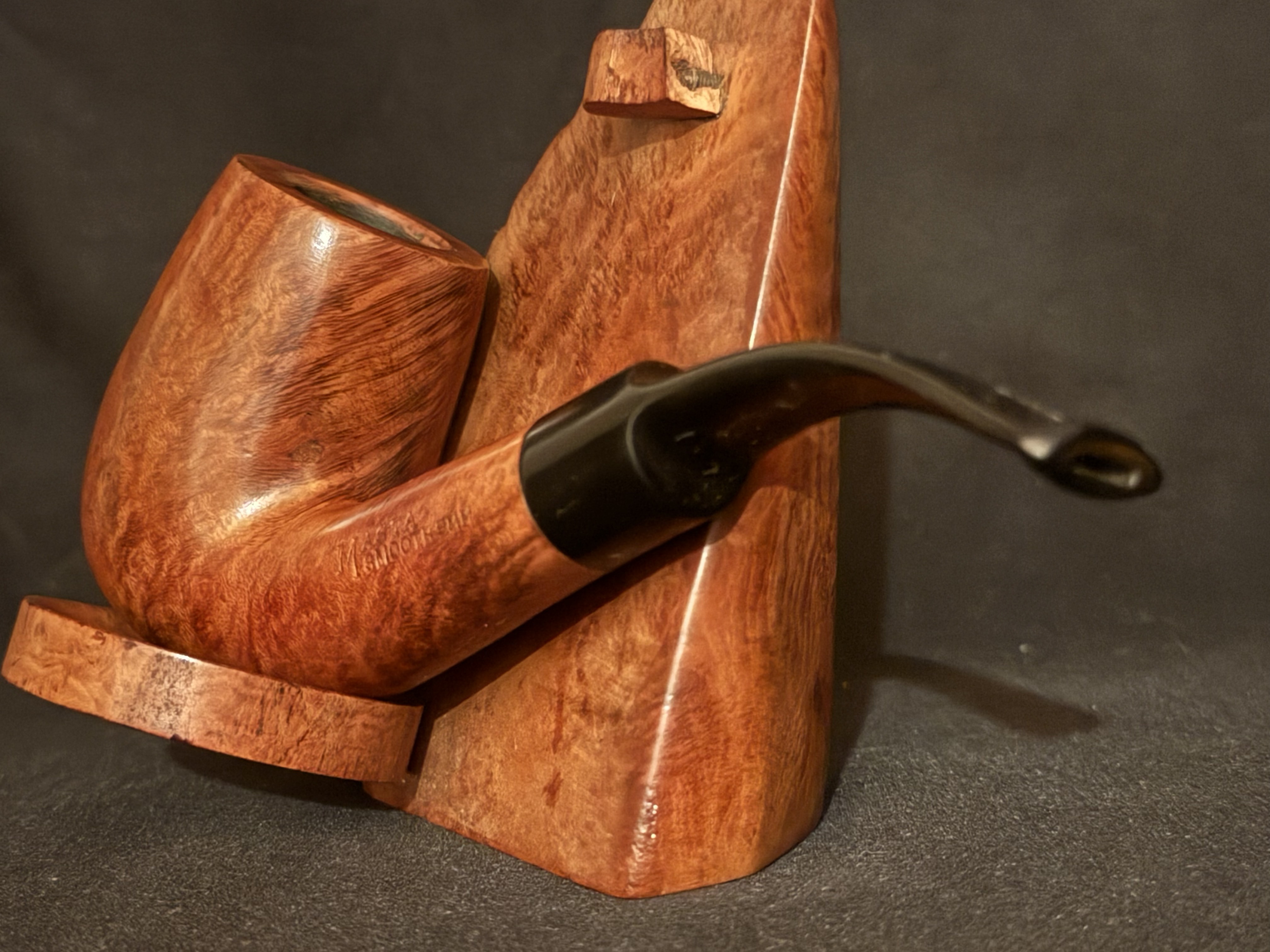 Masta 189S Large Smooth Bent Billiard Estate Pipe, 9mm Filter, Vulcanite Saddle Stem, Fishtail Bit, Made in London England 8