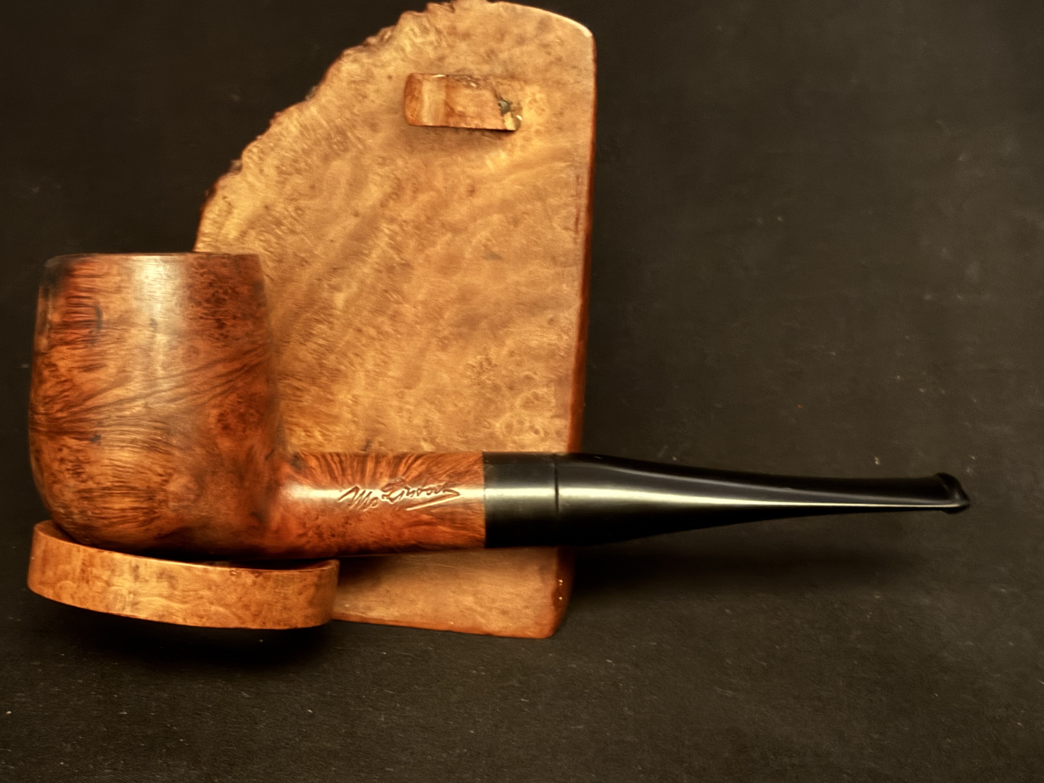 Mc lintock Smooth Straight Billiard Vulcanite Stem Estate Pipe 3