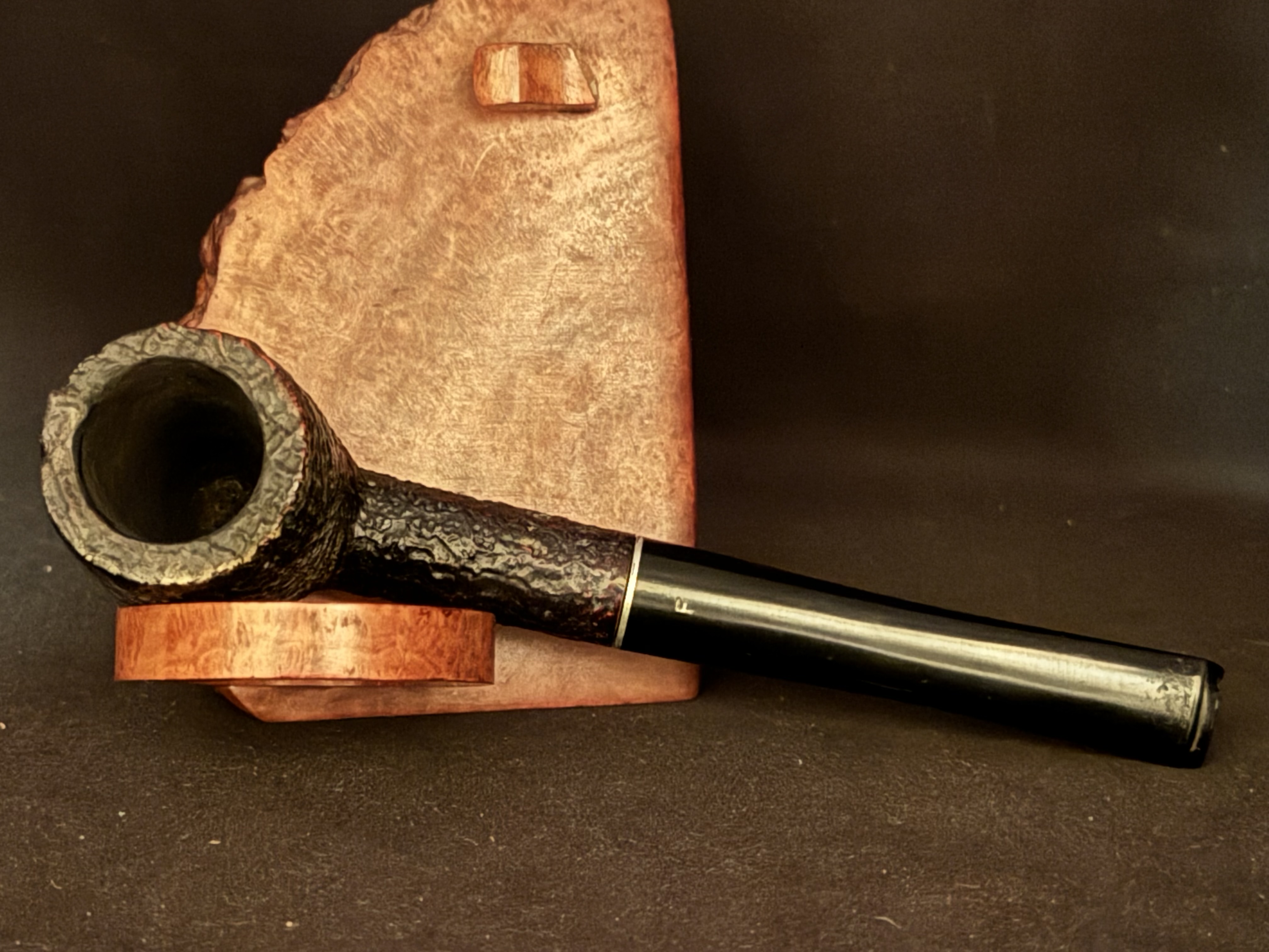Medico Standard Select Briar Sandblast Straight Billiard Vulcanite Stem Fishtail Estate Pipe 5