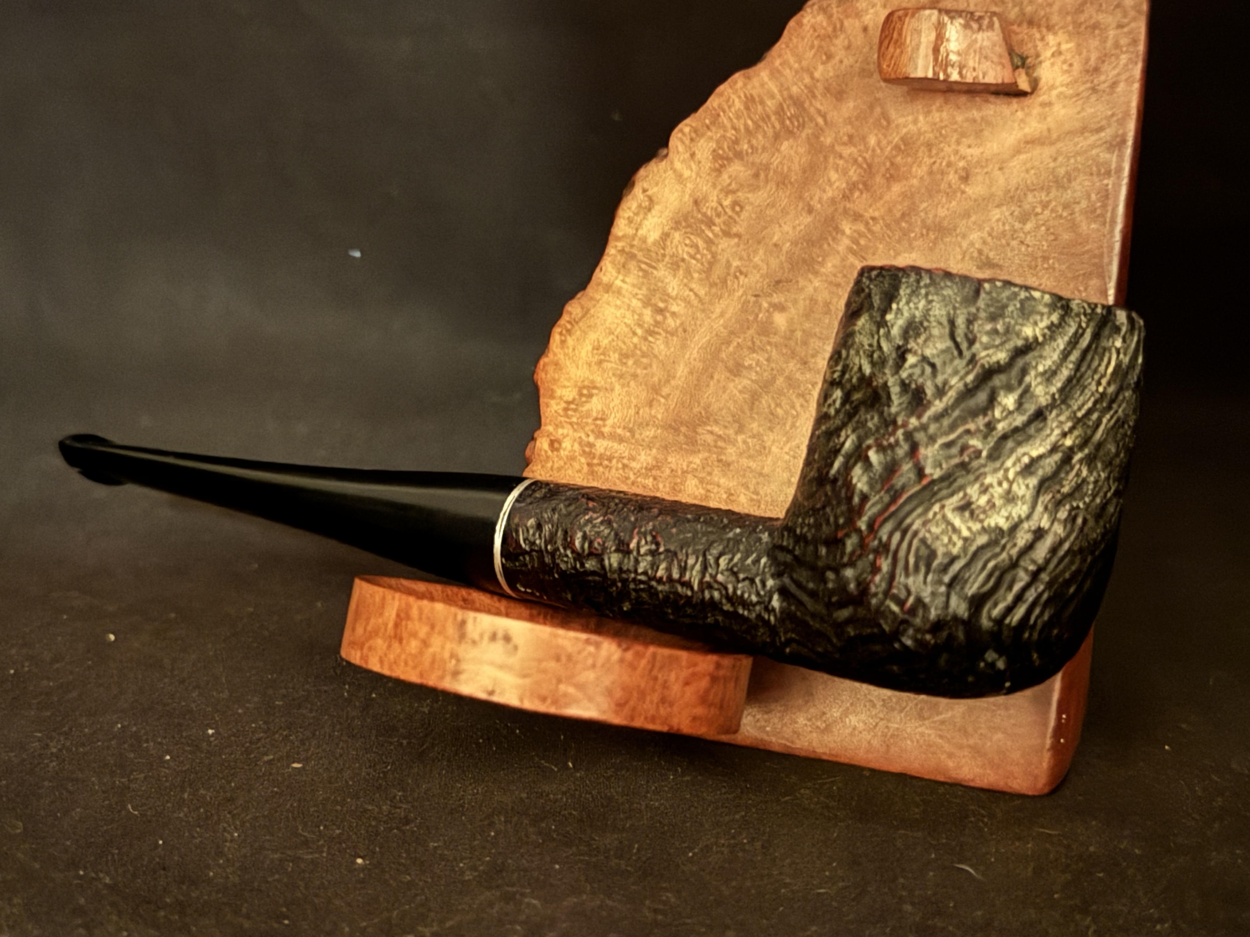 Medico Standard Select Briar Sandblast Straight Billiard Vulcanite Stem Fishtail Estate Pipe 7