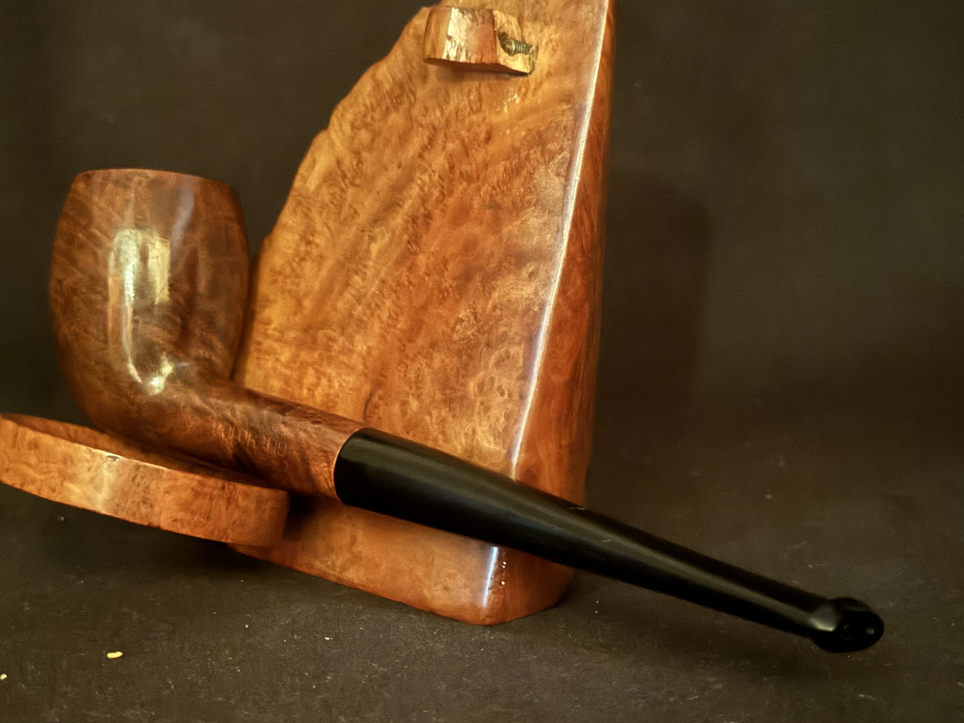 Meerschaum Lined Colorado Cutty Smooth Briar Estate Pipe - Vulcanite Fishtail Stem, Metal Tenon 8
