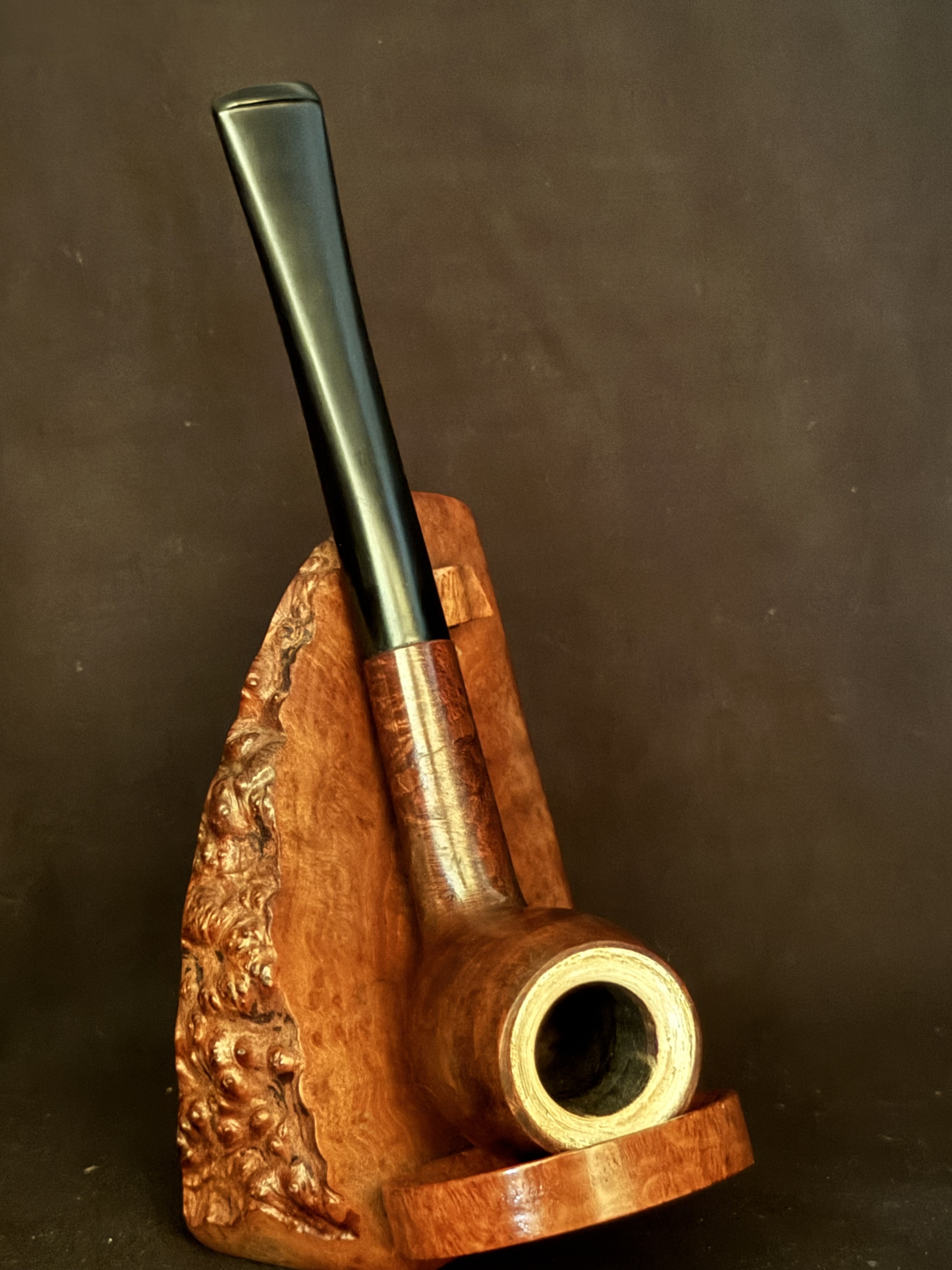 Meerschaum Lined Colorado Cutty Smooth Briar Estate Pipe - Vulcanite Fishtail Stem, Metal Tenon 2