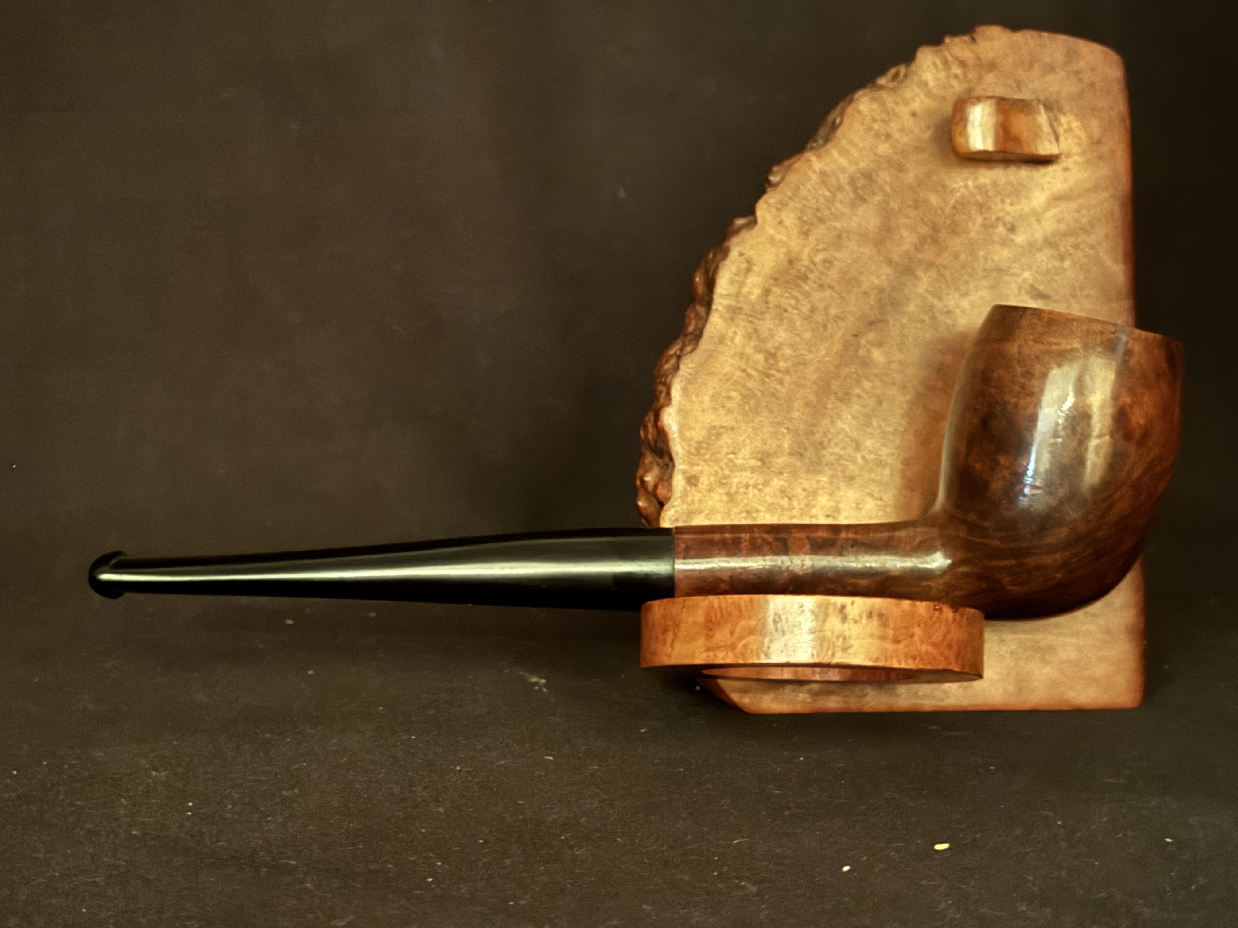 Meerschaum Lined Colorado Cutty Smooth Briar Estate Pipe - Vulcanite Fishtail Stem, Metal Tenon 4