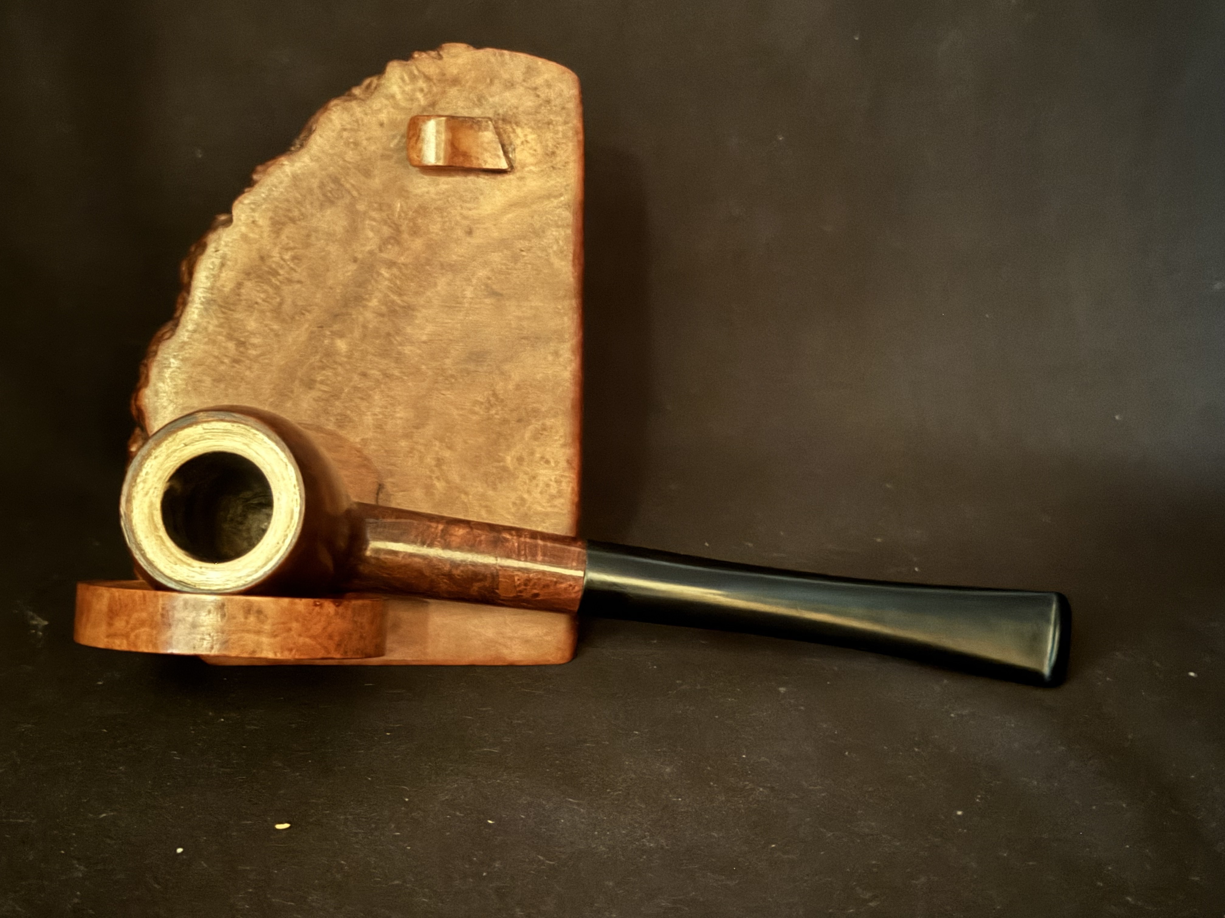 Meerschaum Lined Colorado Cutty Smooth Briar Estate Pipe - Vulcanite Fishtail Stem, Metal Tenon 5