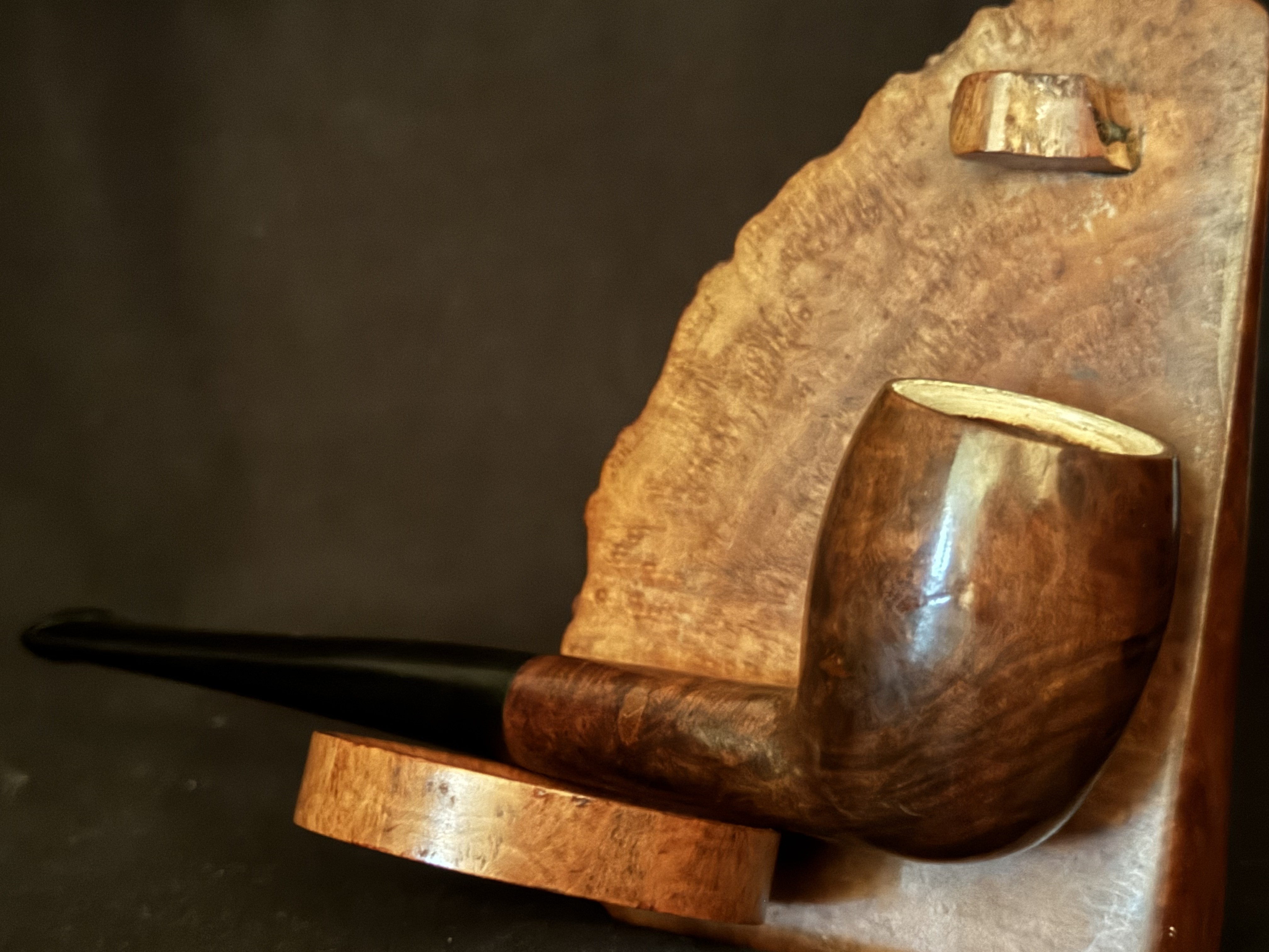 Meerschaum Lined Colorado Cutty Smooth Briar Estate Pipe - Vulcanite Fishtail Stem, Metal Tenon 9