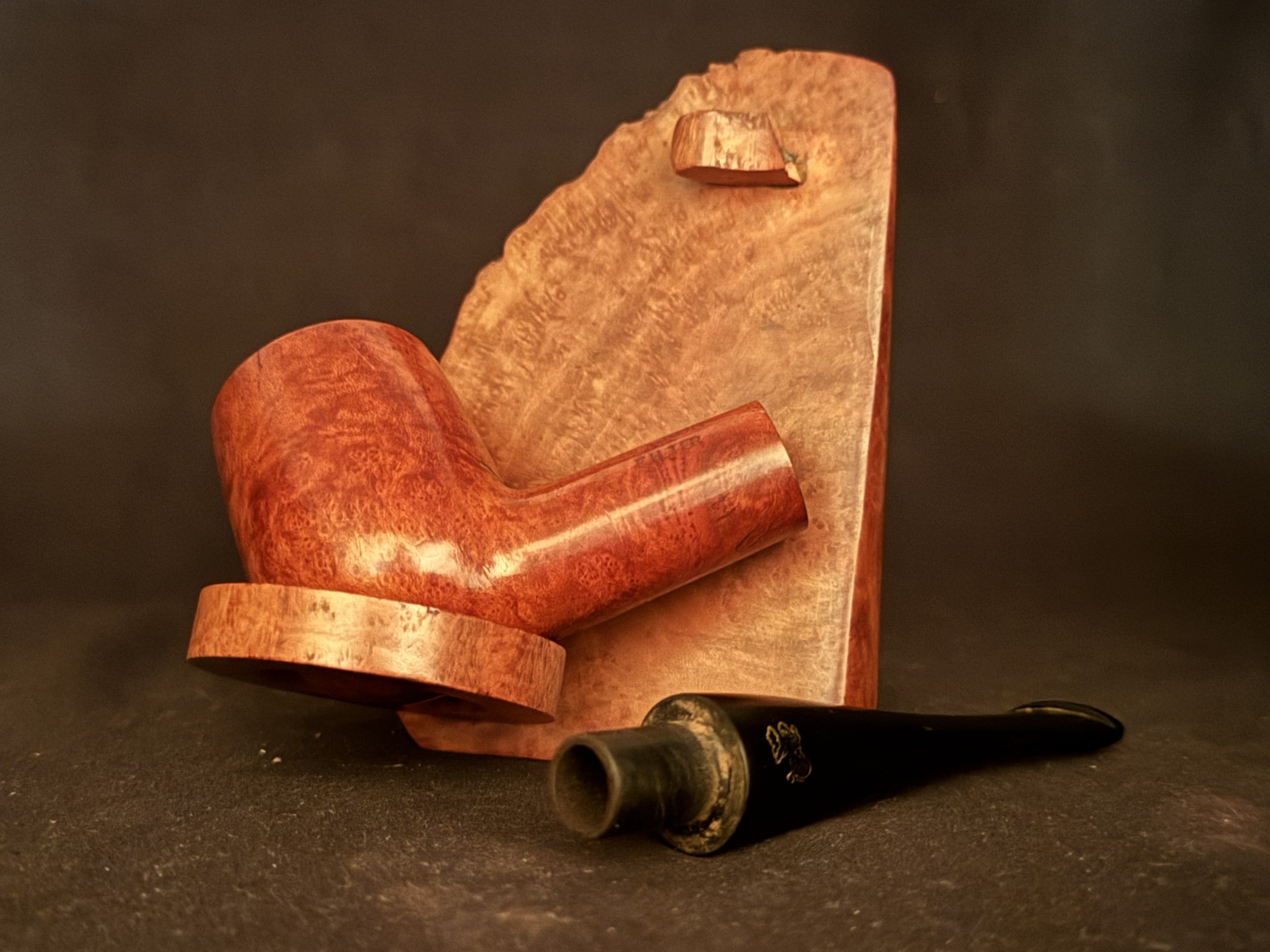 Merkur Filter Real Briar 665 Smooth Billiard 9mm Vulcanite Estate Pipe 4