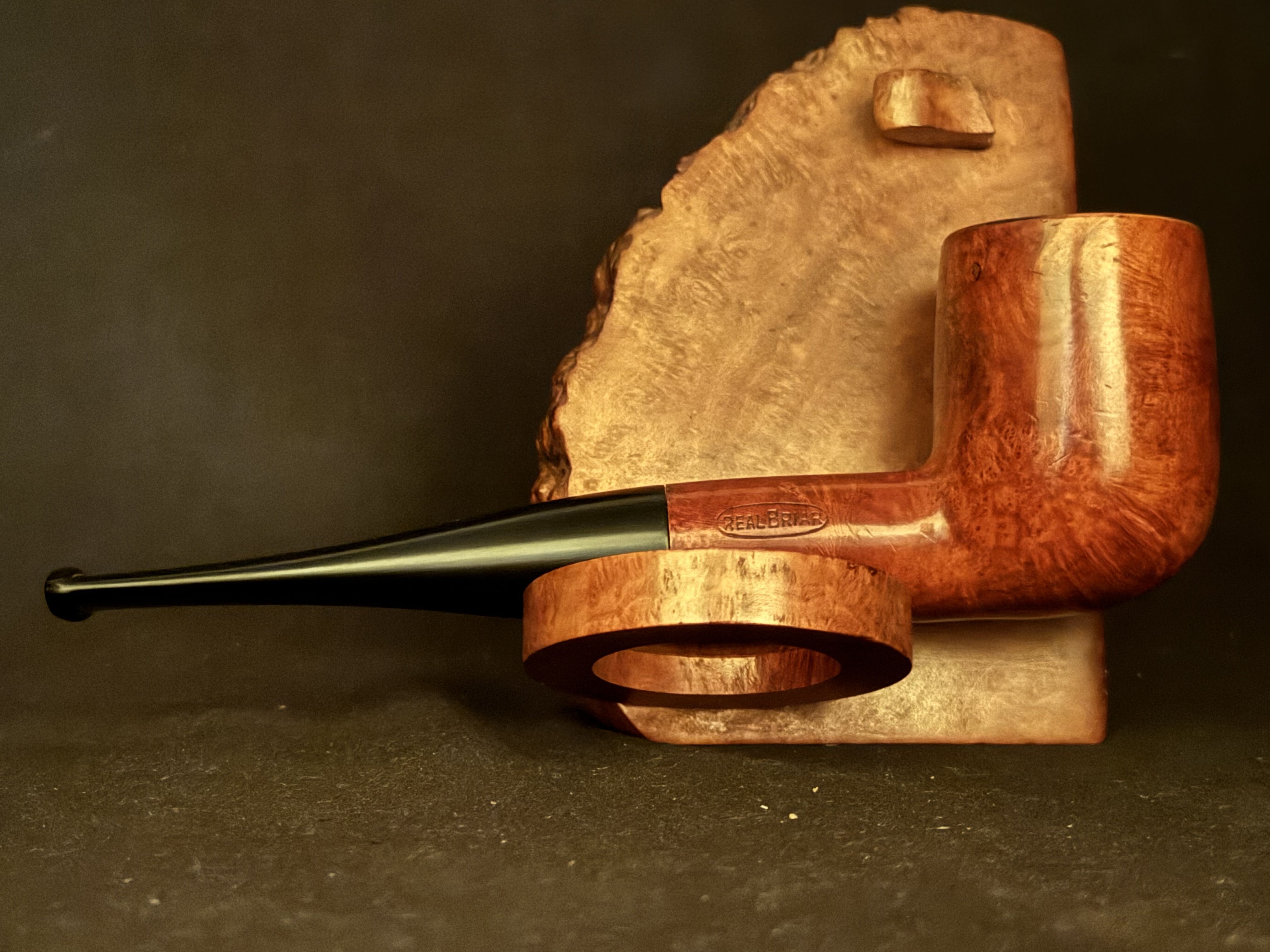 Merkur Filter Real Briar 665 Smooth Billiard 9mm Vulcanite Estate Pipe 5