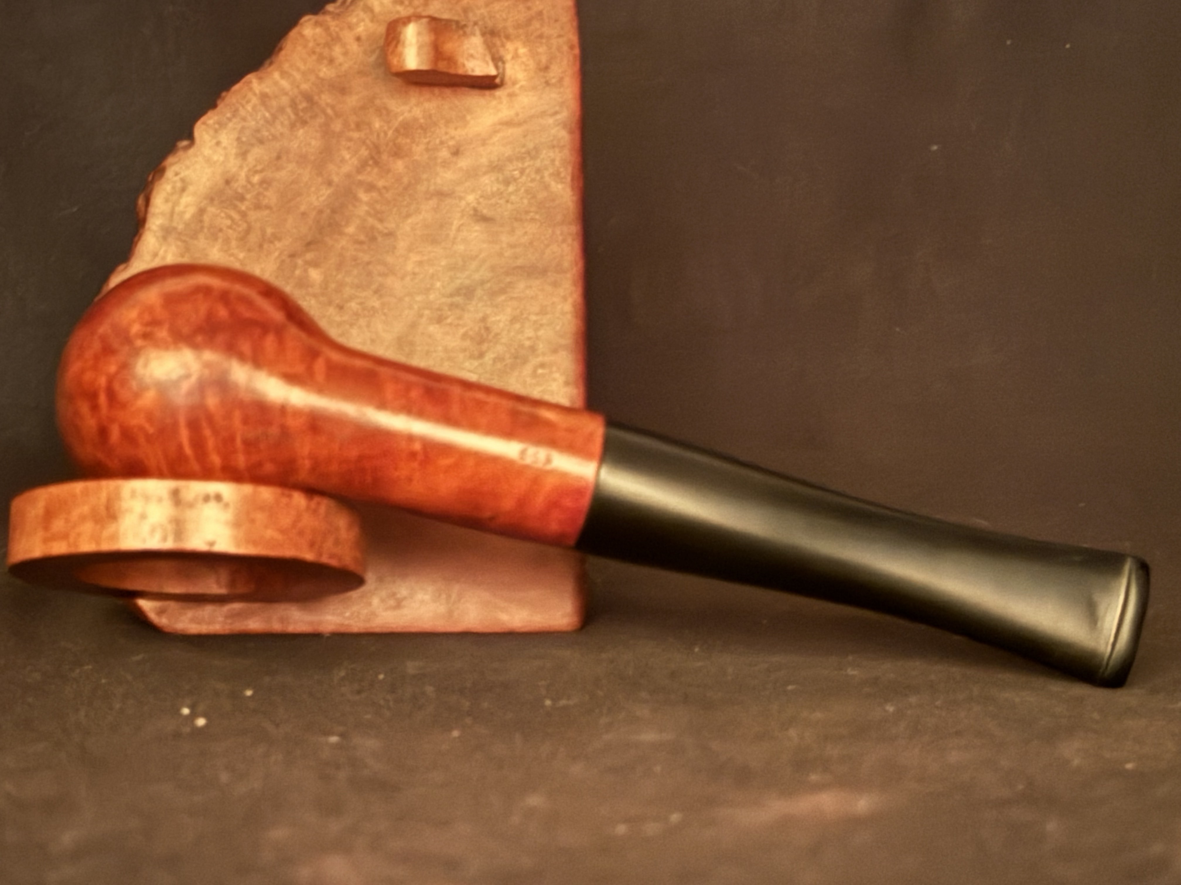 Merkur Filter Real Briar 665 Smooth Billiard 9mm Vulcanite Estate Pipe 10