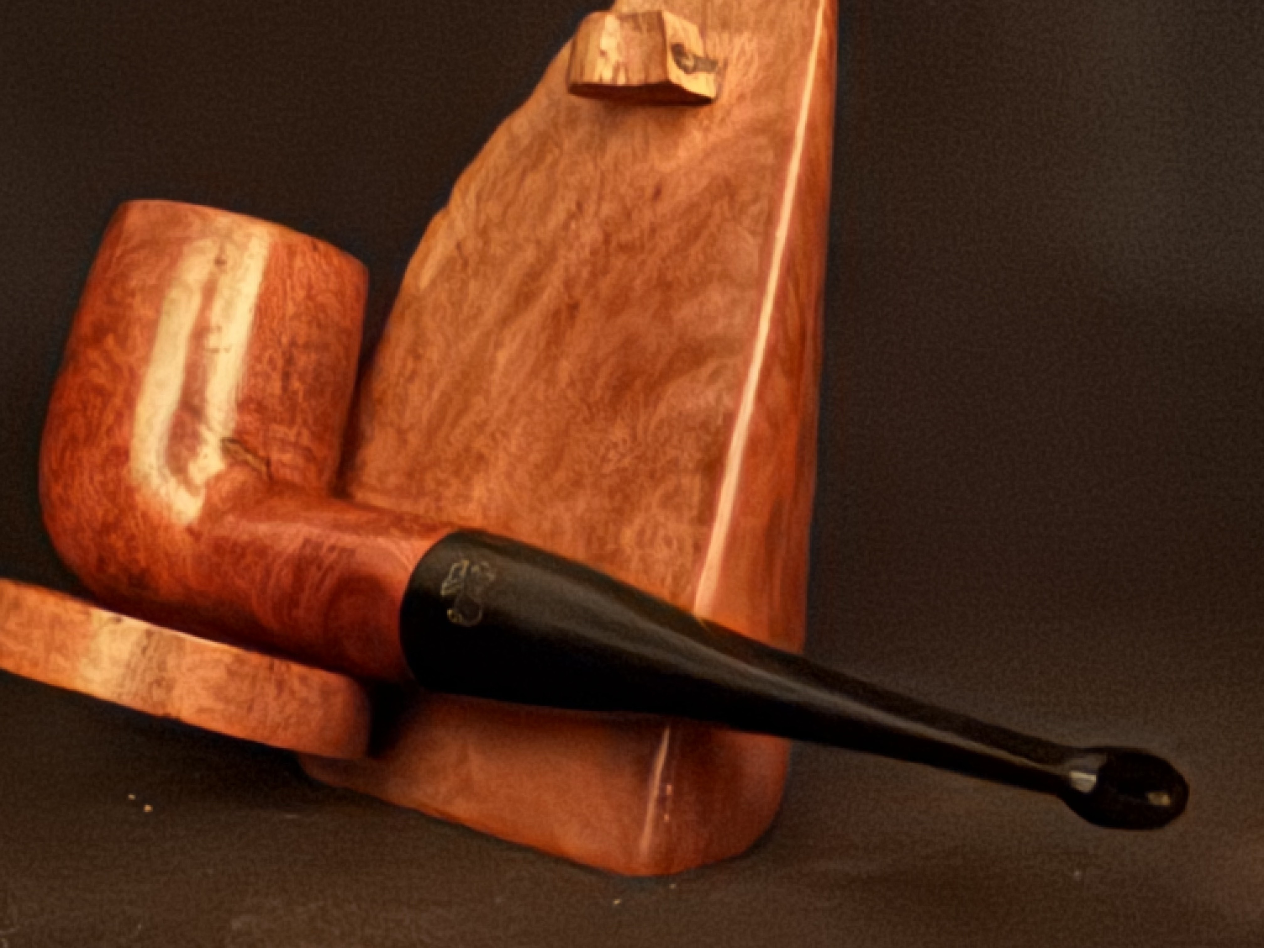 Merkur Filter Real Briar 665 Smooth Billiard 9mm Vulcanite Estate Pipe 12