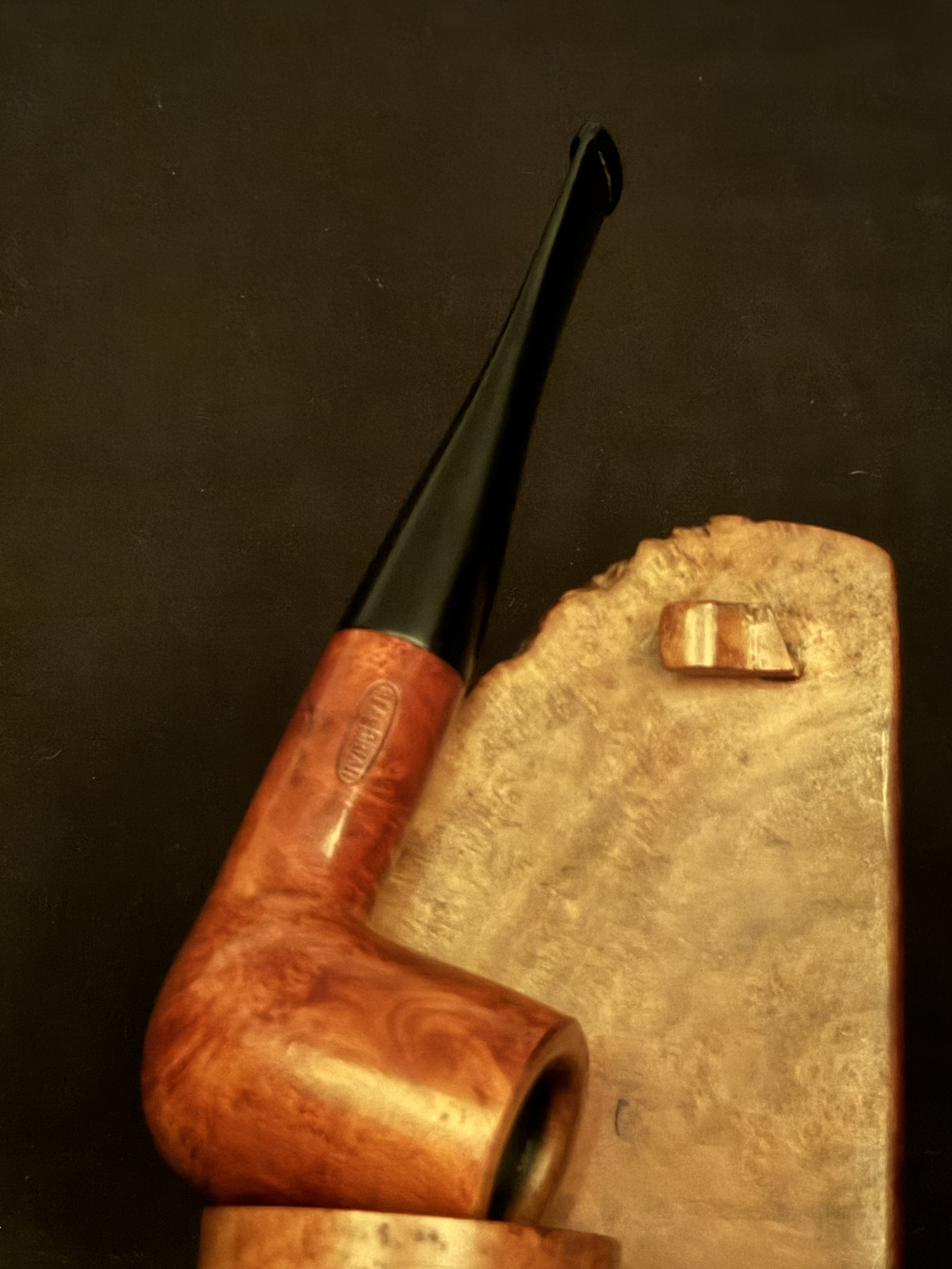 Merkur Filter Real Briar 665 Smooth Billiard 9mm Vulcanite Estate Pipe 14