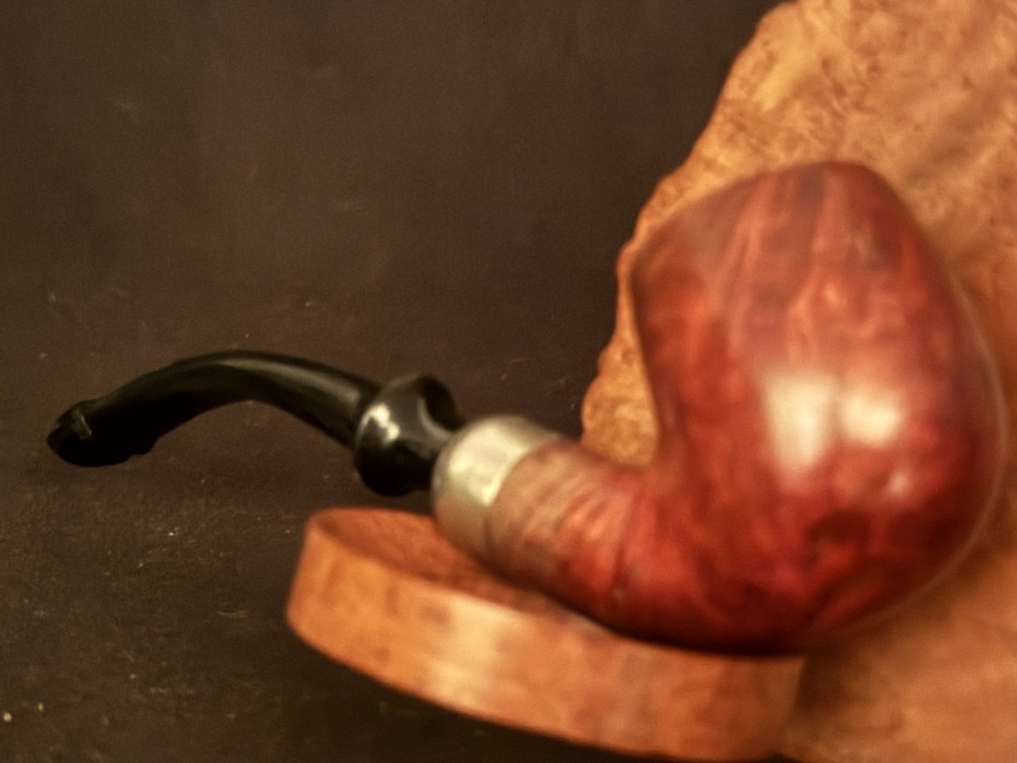 Oliva Real Briar Miniature Smooth Bent Billiard Pocket Pipe - Acrylic P-Lip Stem, New Old Stock, Unsmoked 9