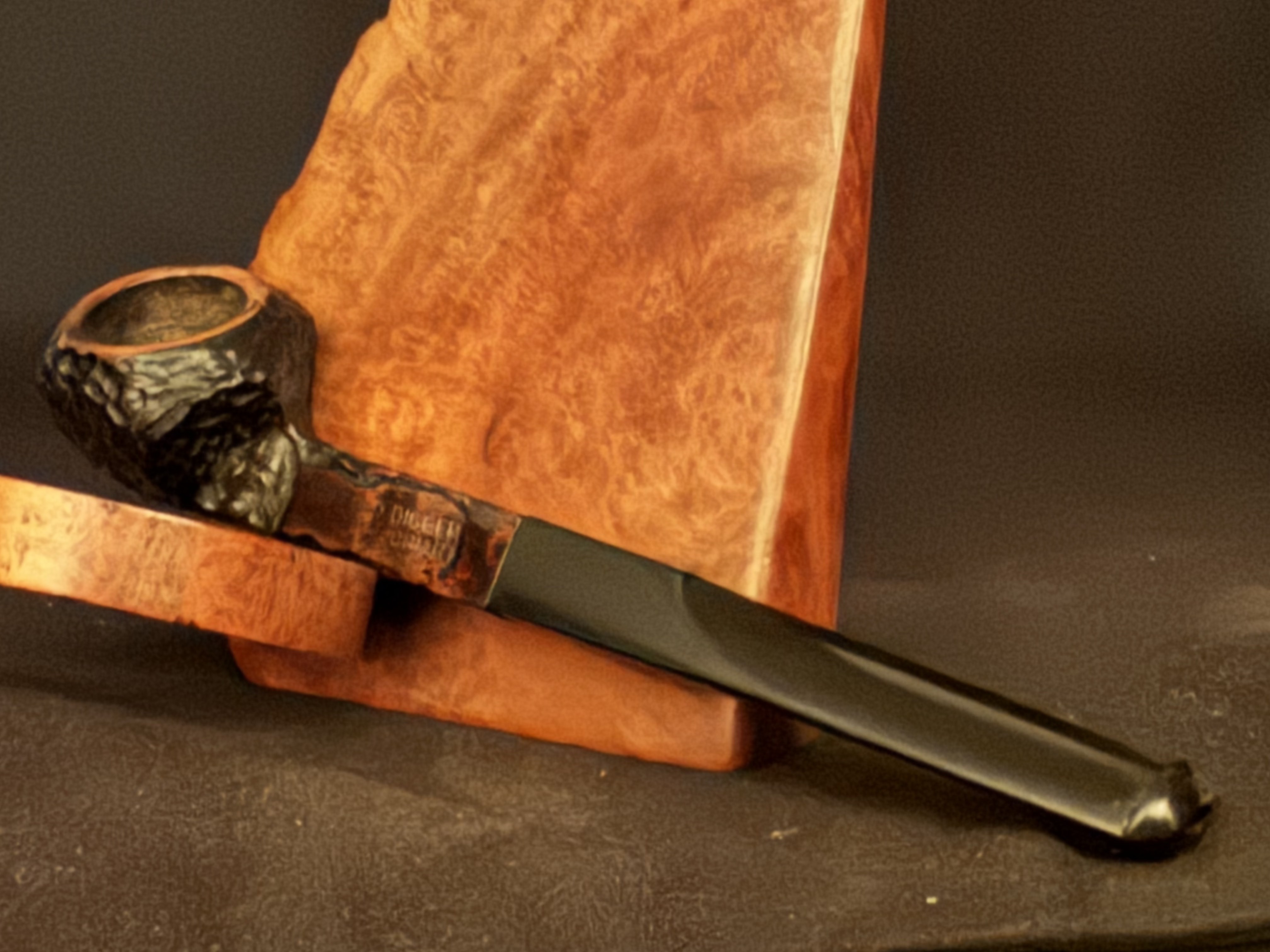 Old Digger Real Briar Hexagonal Rhodesia Bulldog Sandblast P-Lip Estate Pipe 2