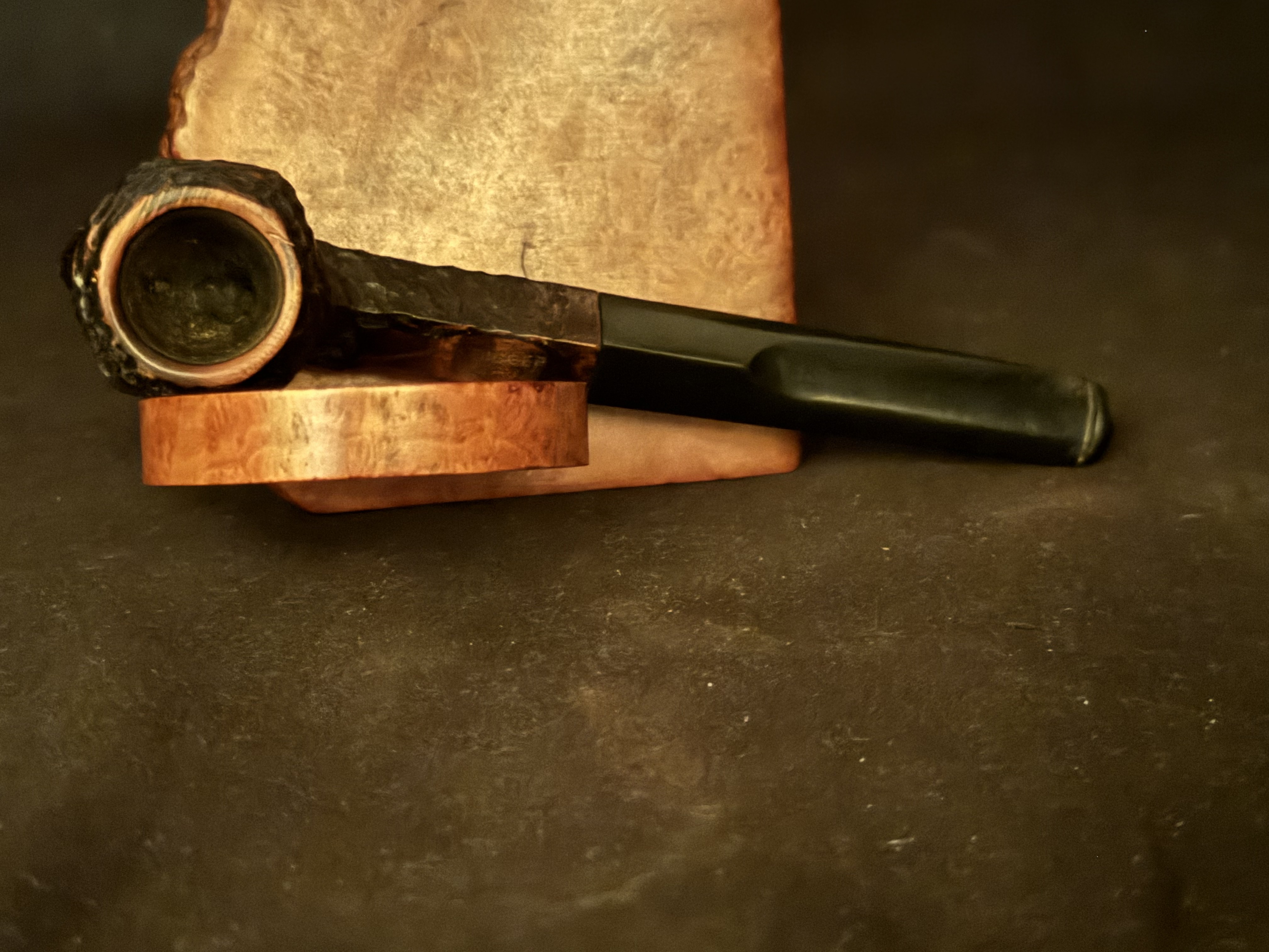 Old Digger Real Briar Hexagonal Rhodesia Bulldog Sandblast P-Lip Estate Pipe 7