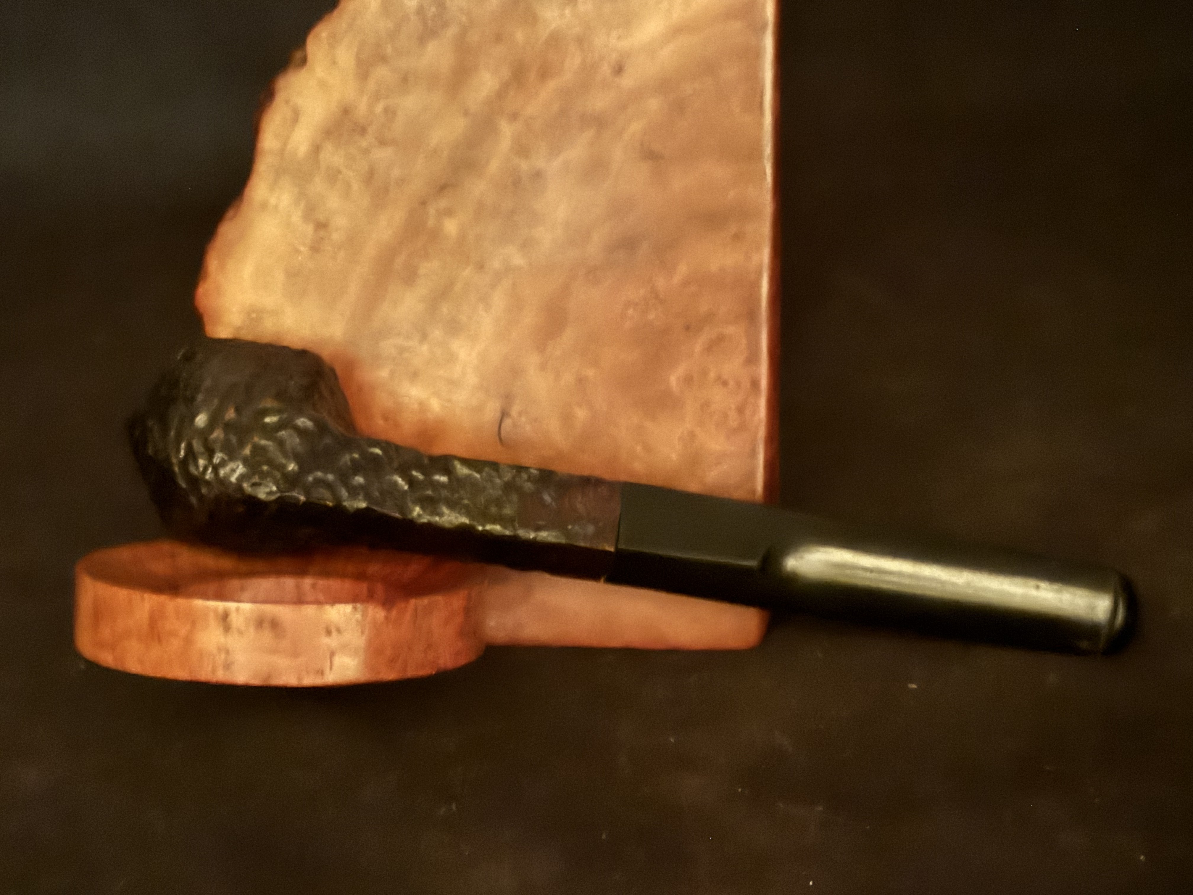 Old Digger Real Briar Hexagonal Rhodesia Bulldog Sandblast P-Lip Estate Pipe 8