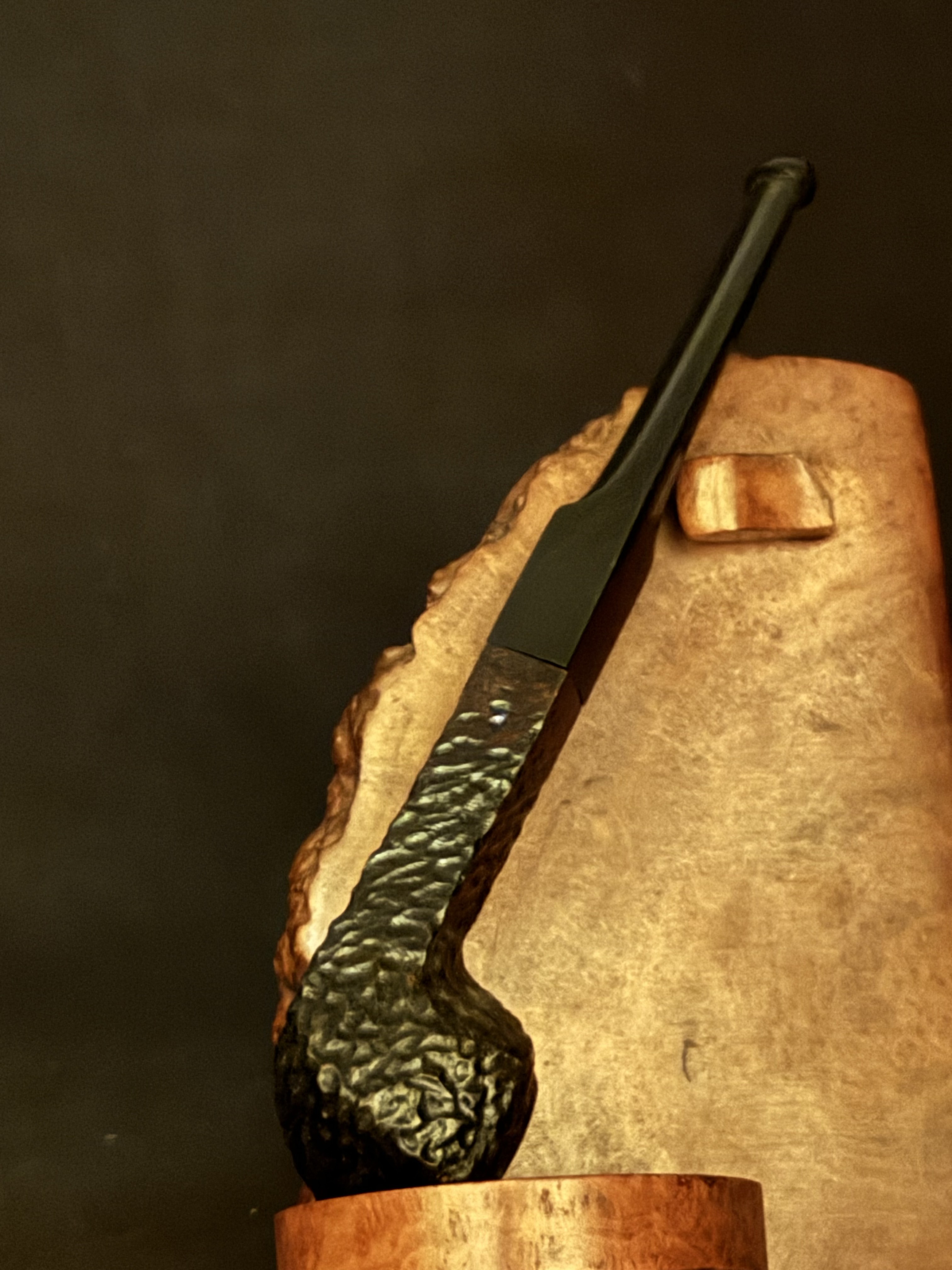 Old Digger Real Briar Hexagonal Rhodesia Bulldog Sandblast P-Lip Estate Pipe 11