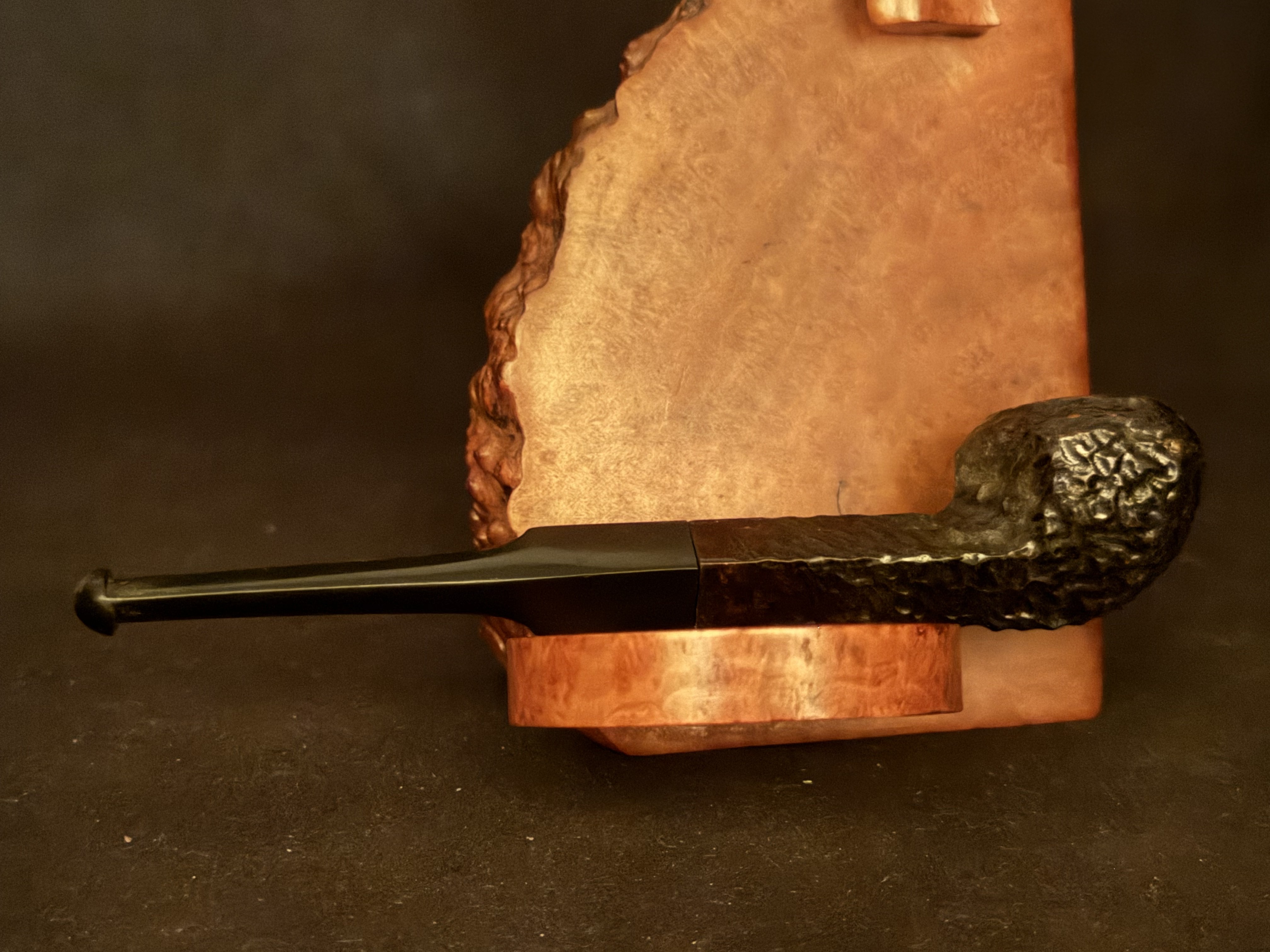 Old Digger Real Briar Hexagonal Rhodesia Bulldog Sandblast P-Lip Estate Pipe 12