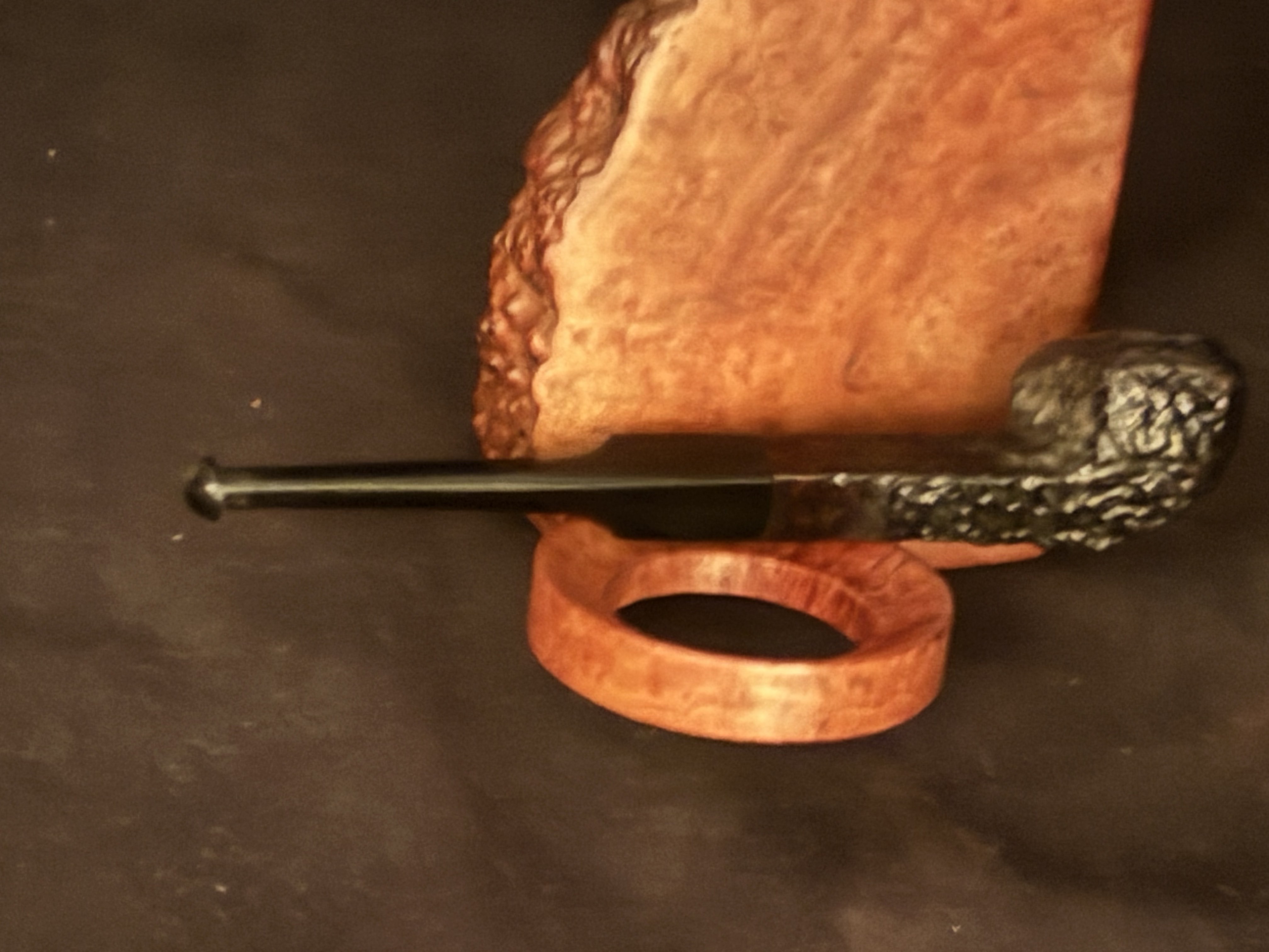 Old Digger Real Briar Hexagonal Rhodesia Bulldog Sandblast P-Lip Estate Pipe 14