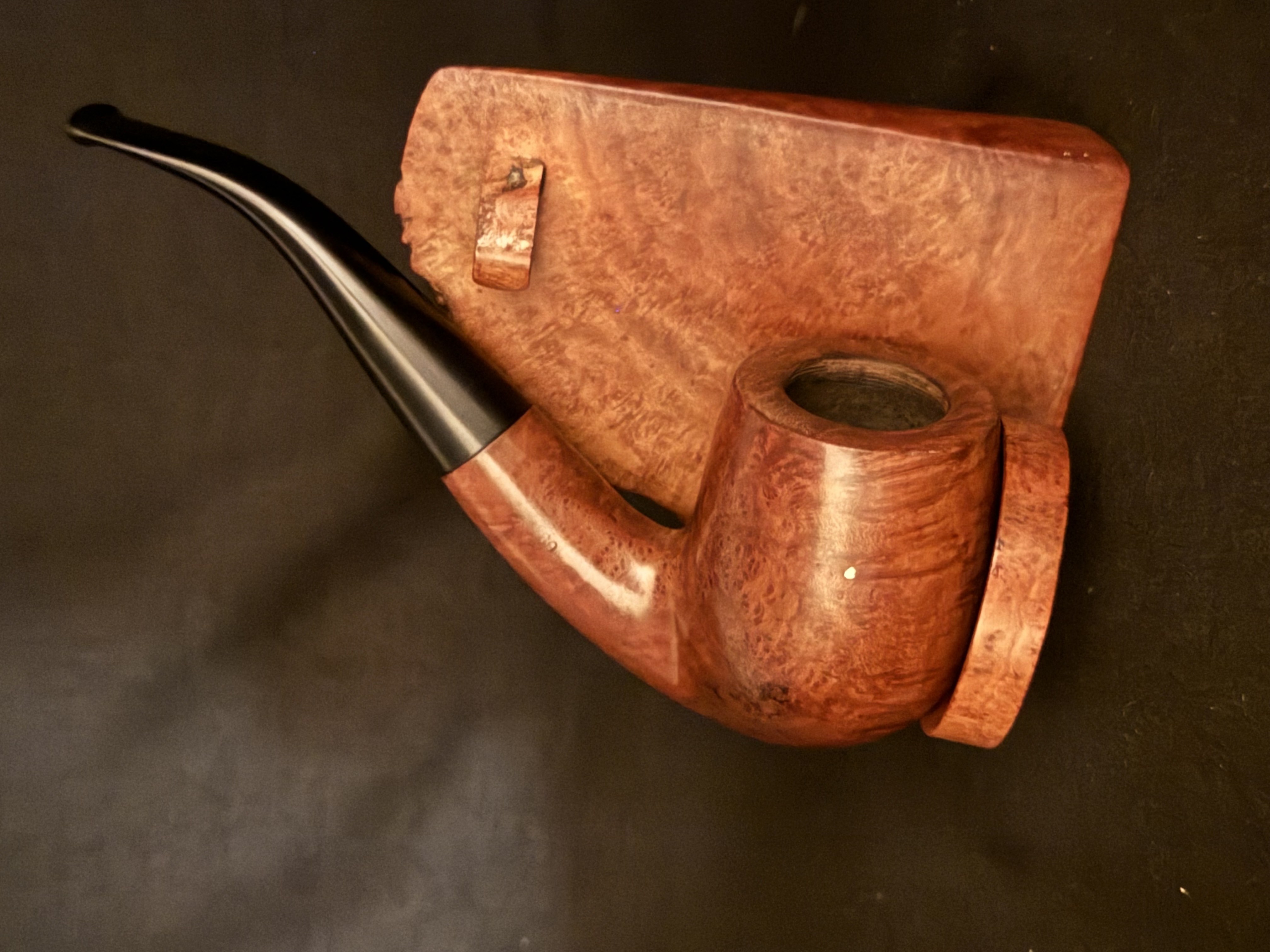 Naturel Bent Lare Billiard Vulcanite Filter Estate Pipe 2