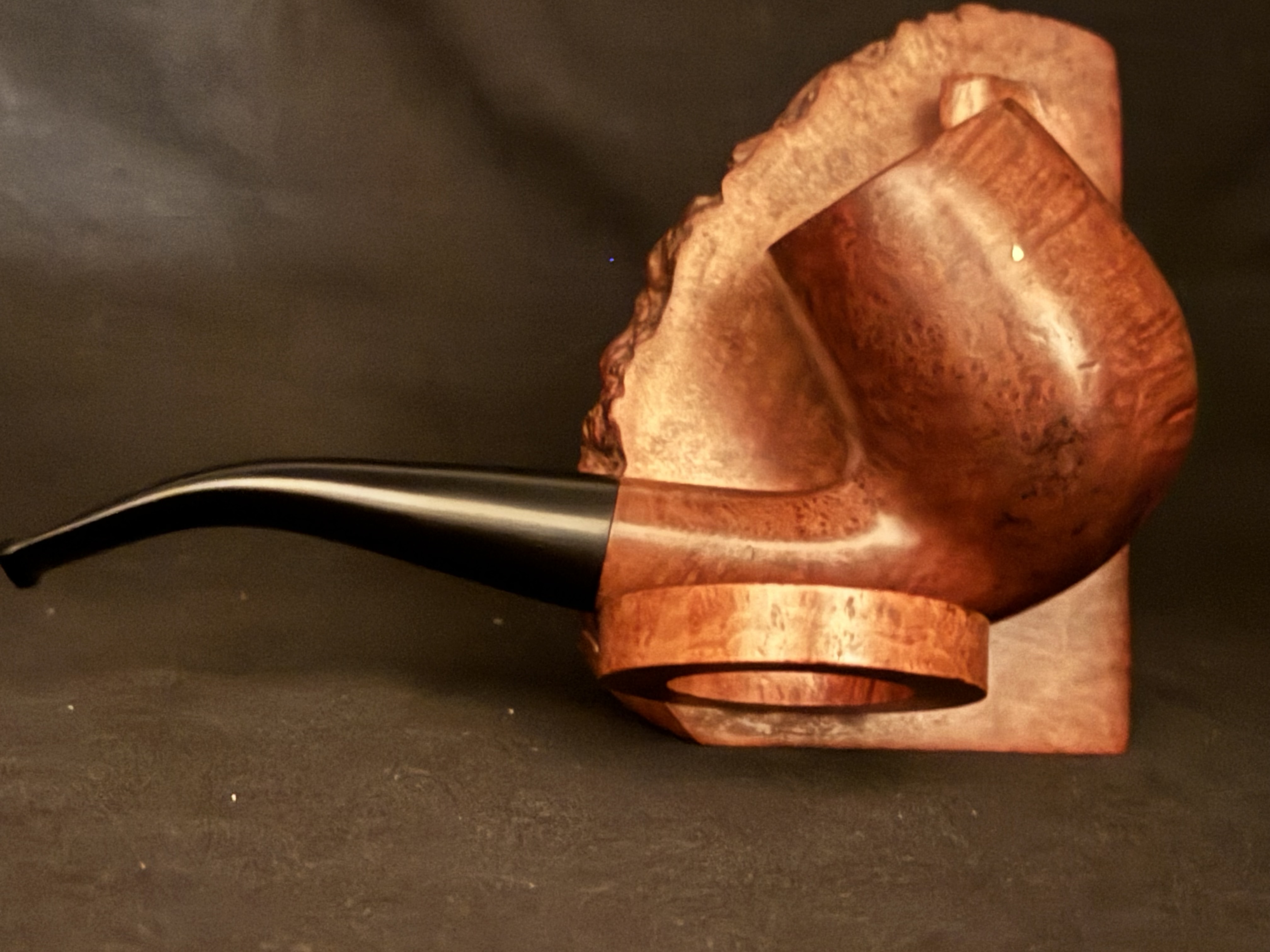 Naturel Bent Lare Billiard Vulcanite Filter Estate Pipe 4