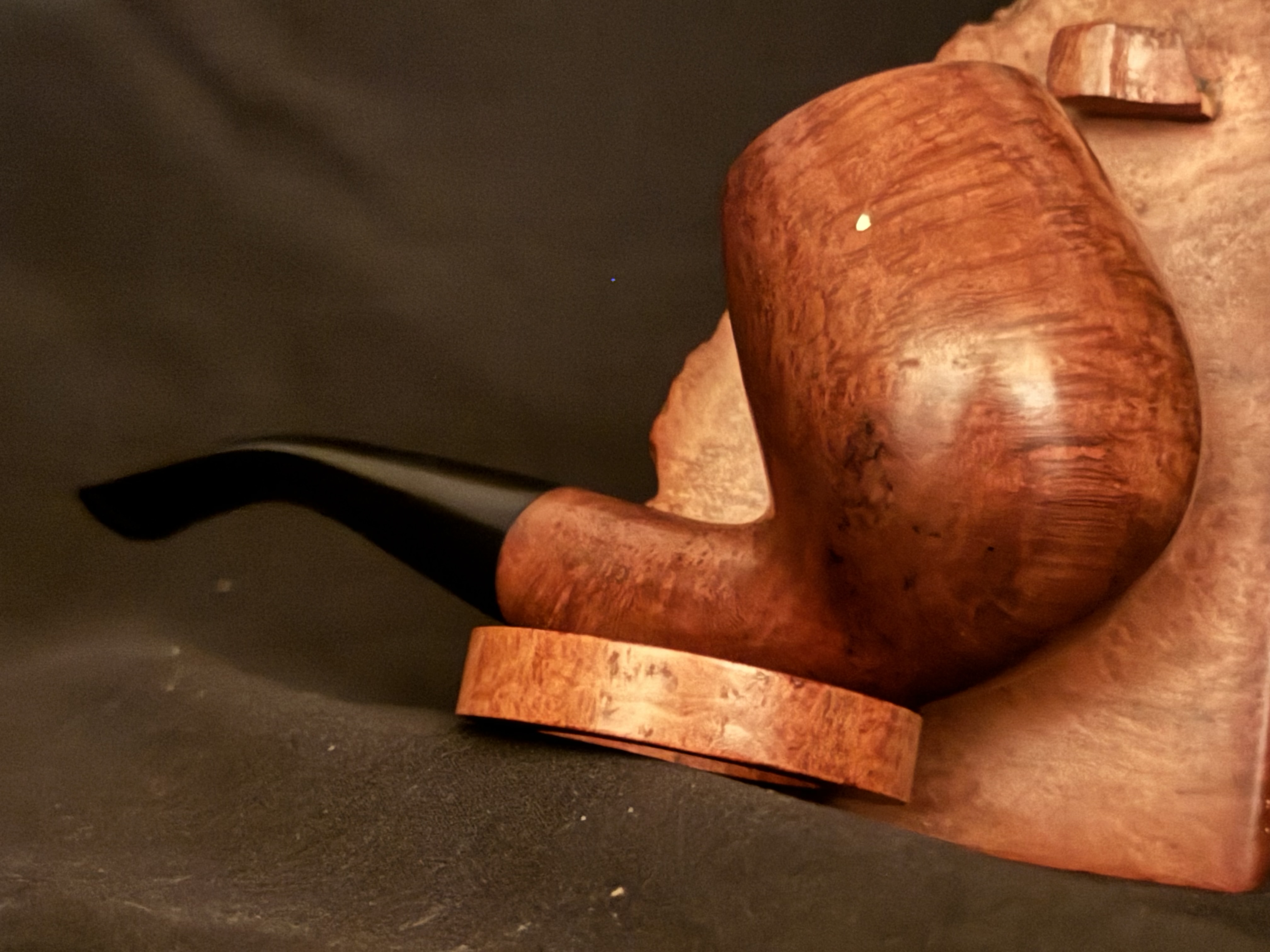 Naturel Bent Lare Billiard Vulcanite Filter Estate Pipe 7