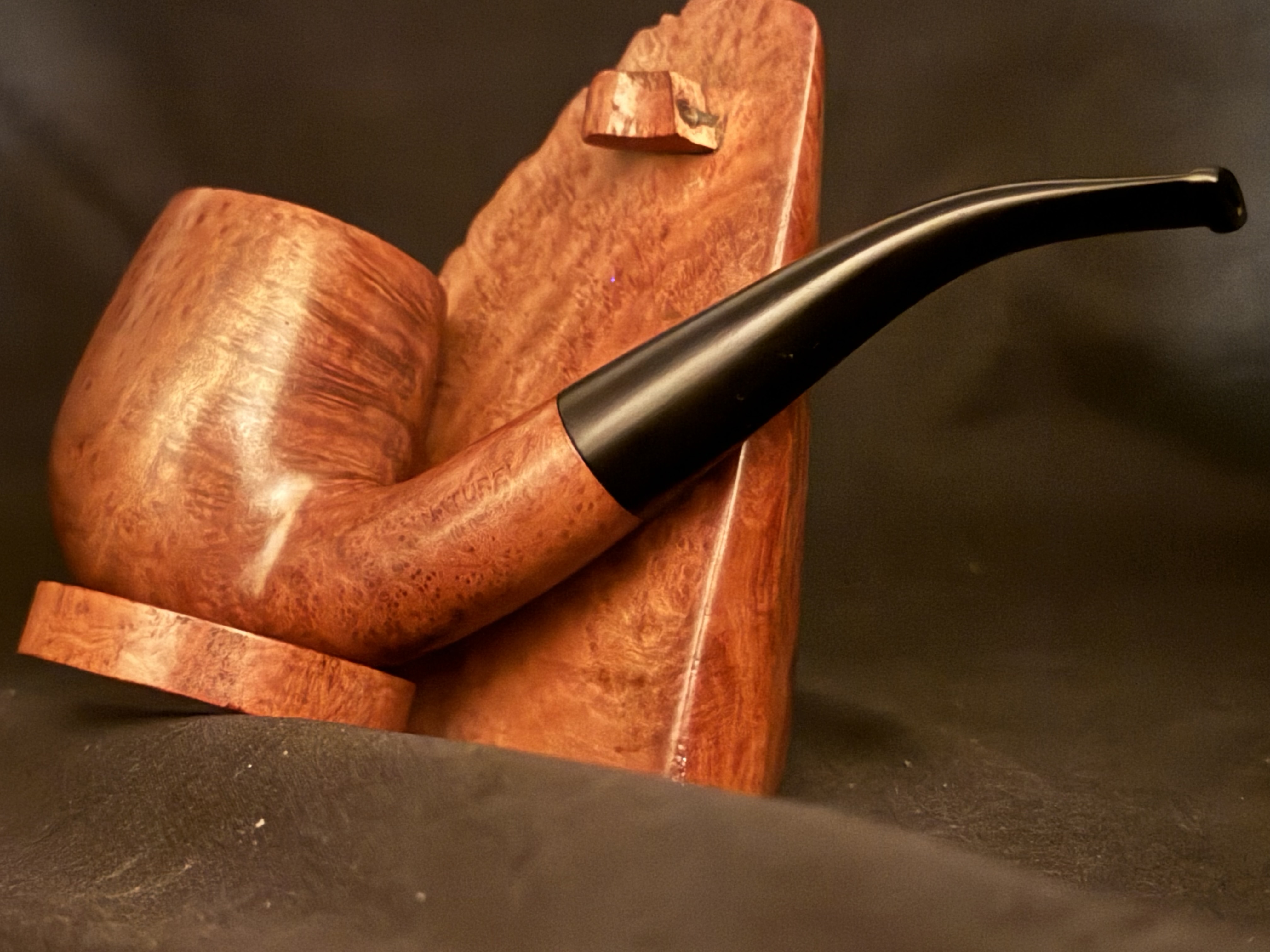 Naturel Bent Lare Billiard Vulcanite Filter Estate Pipe 8