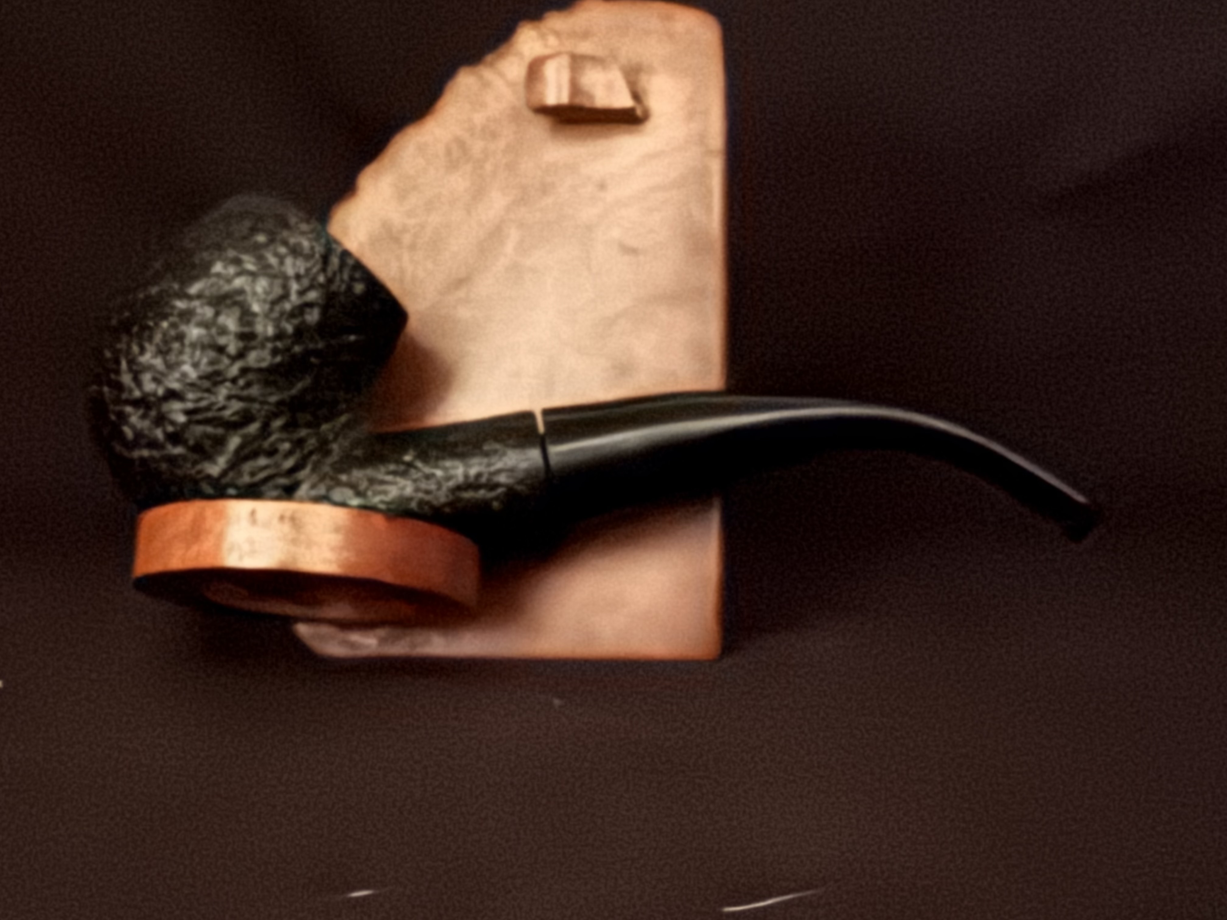 Oldenkott Nicofry 518 Dark Sandblast Bent Billiard Estate Pipe 3