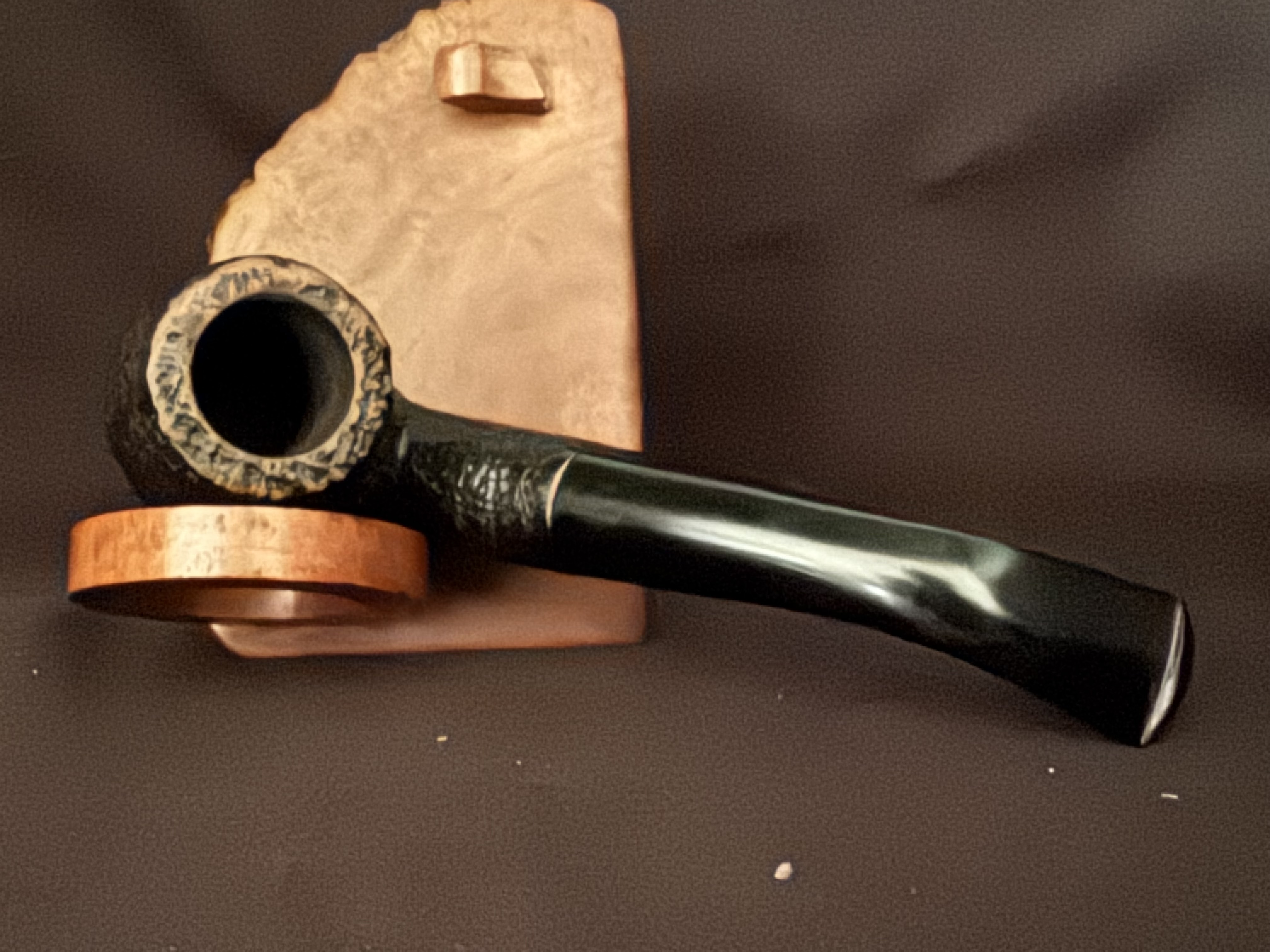 Oldenkott Nicofry 518 Dark Sandblast Bent Billiard Estate Pipe 5