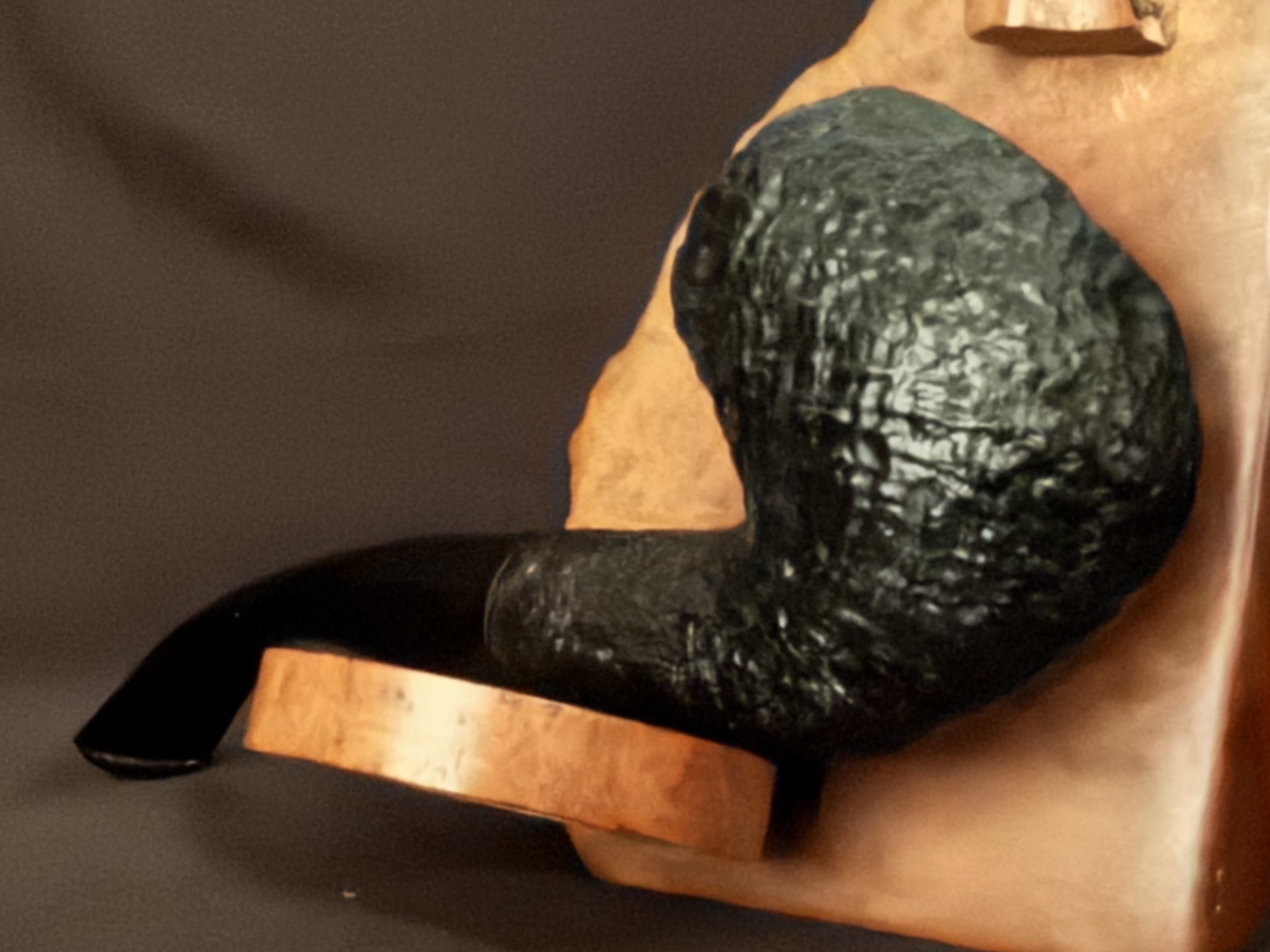 Oldenkott Nicofry 518 Dark Sandblast Bent Billiard Estate Pipe 7